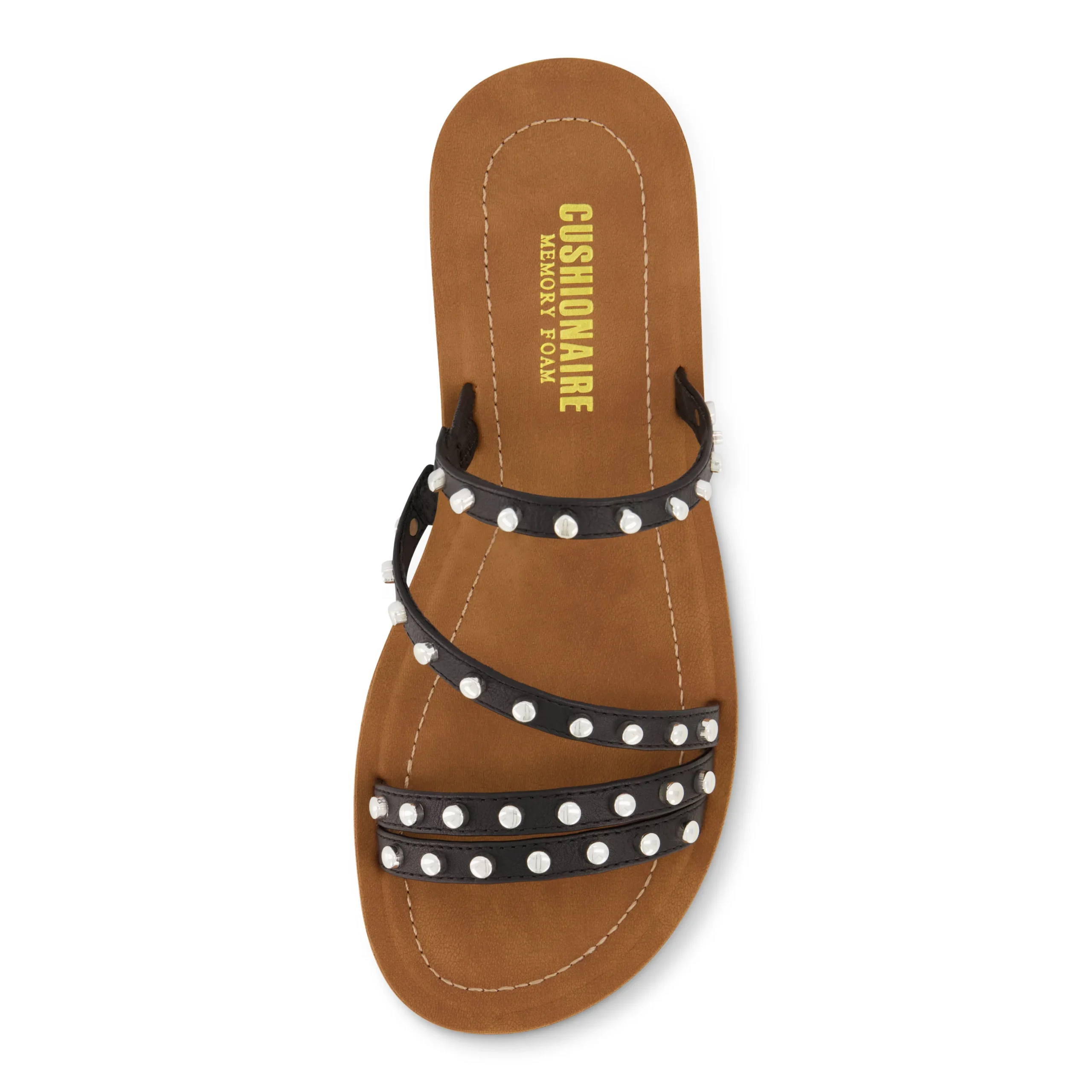 Slide Sandals | Flat Sandals>Cushionaire Andrea Studded Sandal