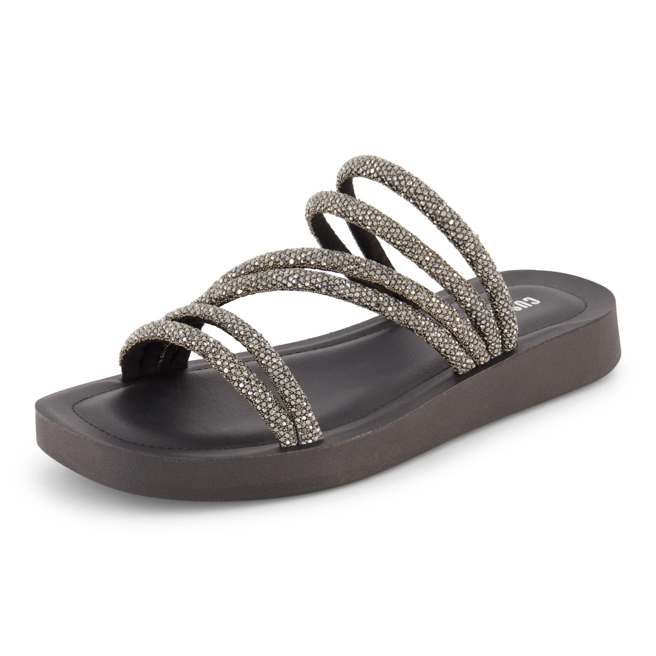 Slide Sandals | Platform Sandals>Cushionaire Athena Rhinestone Sandal