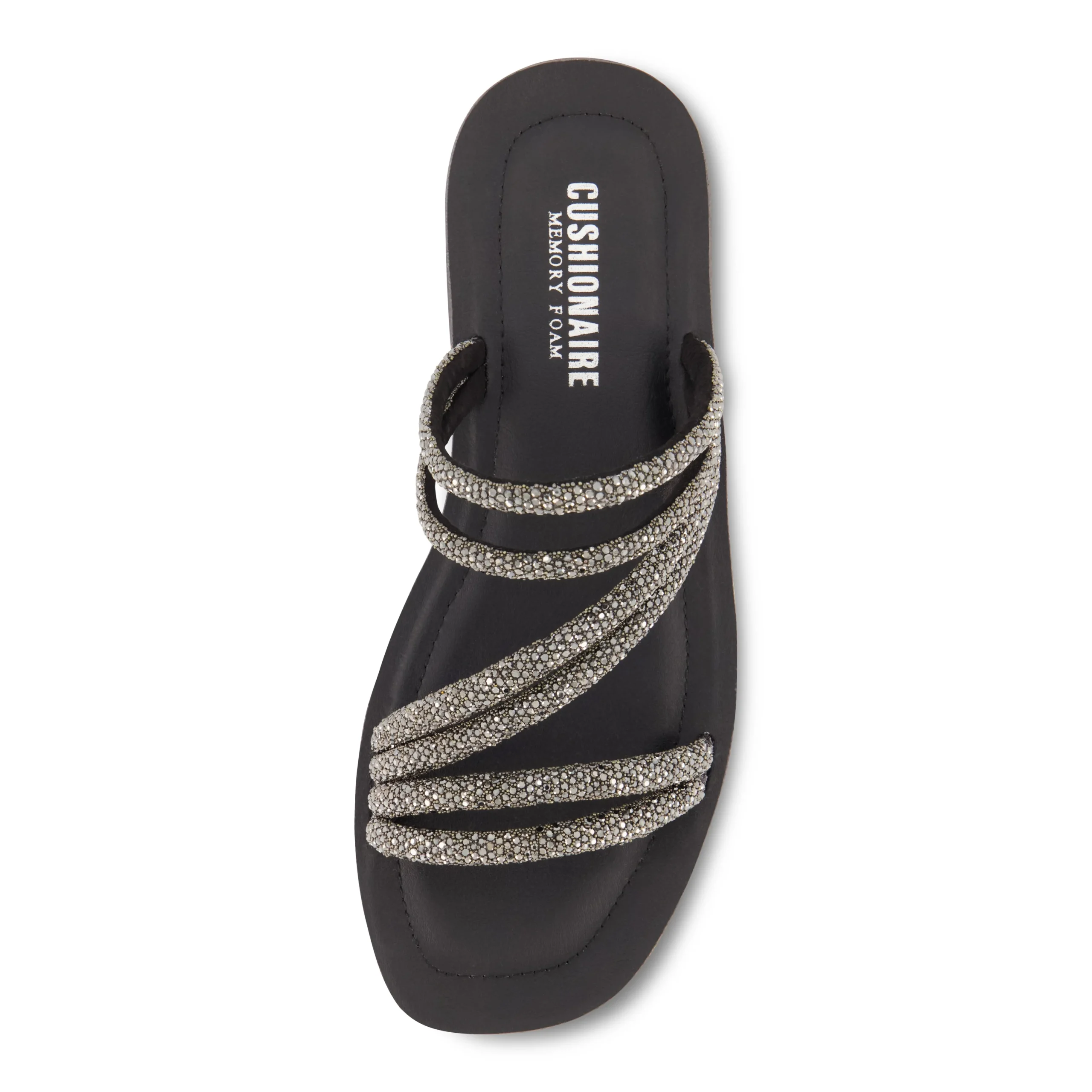 Slide Sandals | Platform Sandals>Cushionaire Athena Rhinestone Sandal