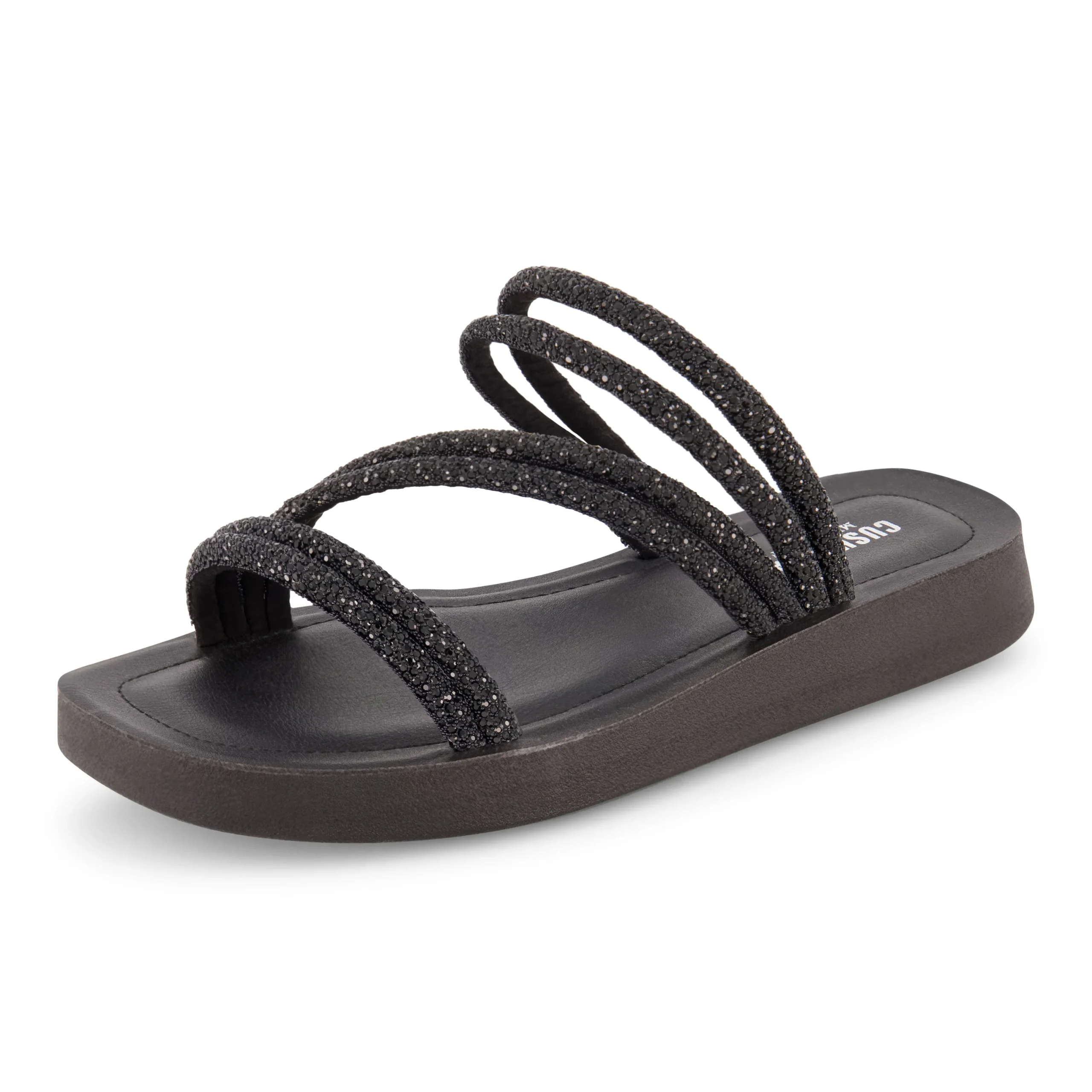 Slide Sandals | Platform Sandals>Cushionaire Athena Rhinestone Sandal