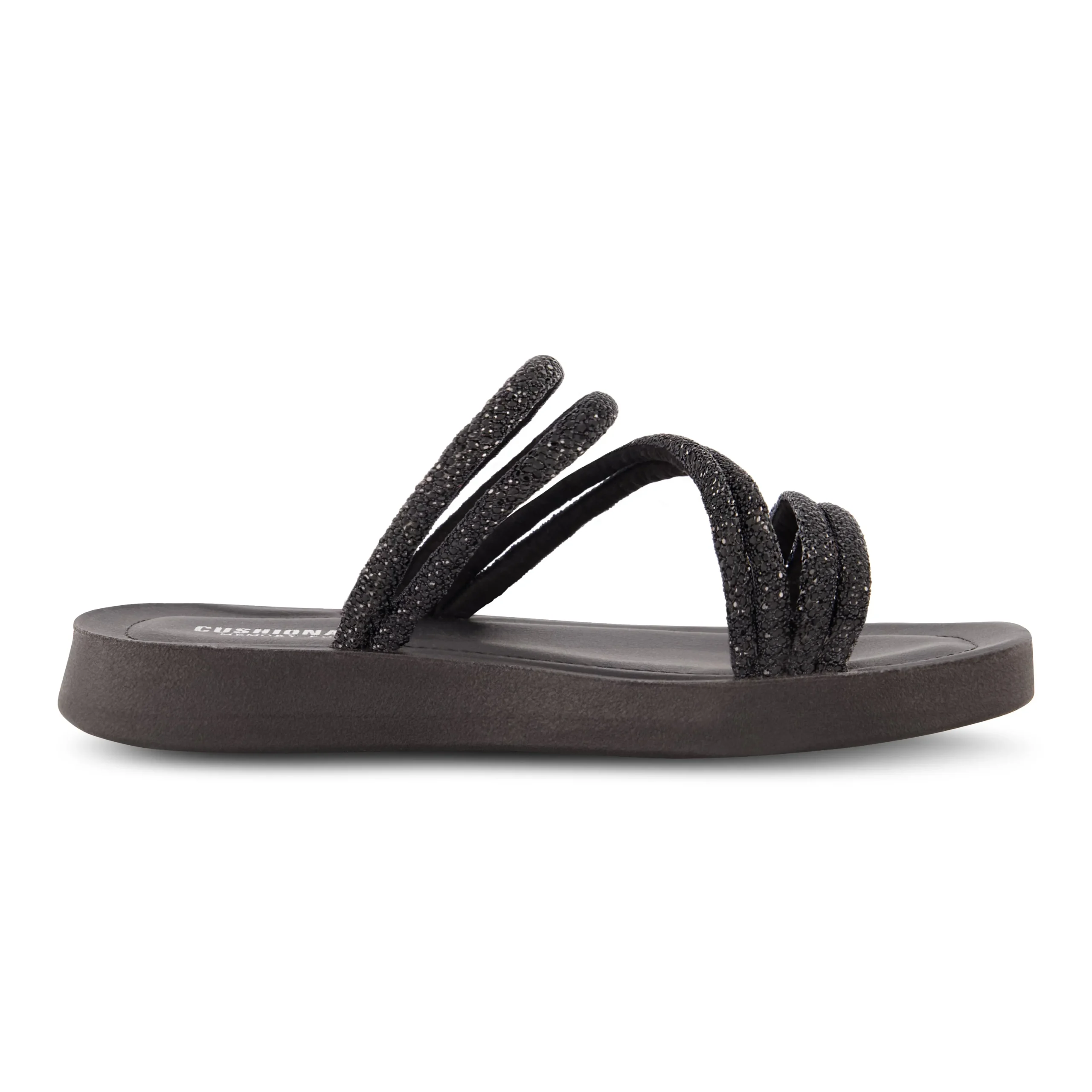 Slide Sandals | Platform Sandals>Cushionaire Athena Rhinestone Sandal