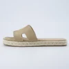 Slide Sandals | Flat Sandals>Cushionaire Avocado Espadrille Slide Sandal