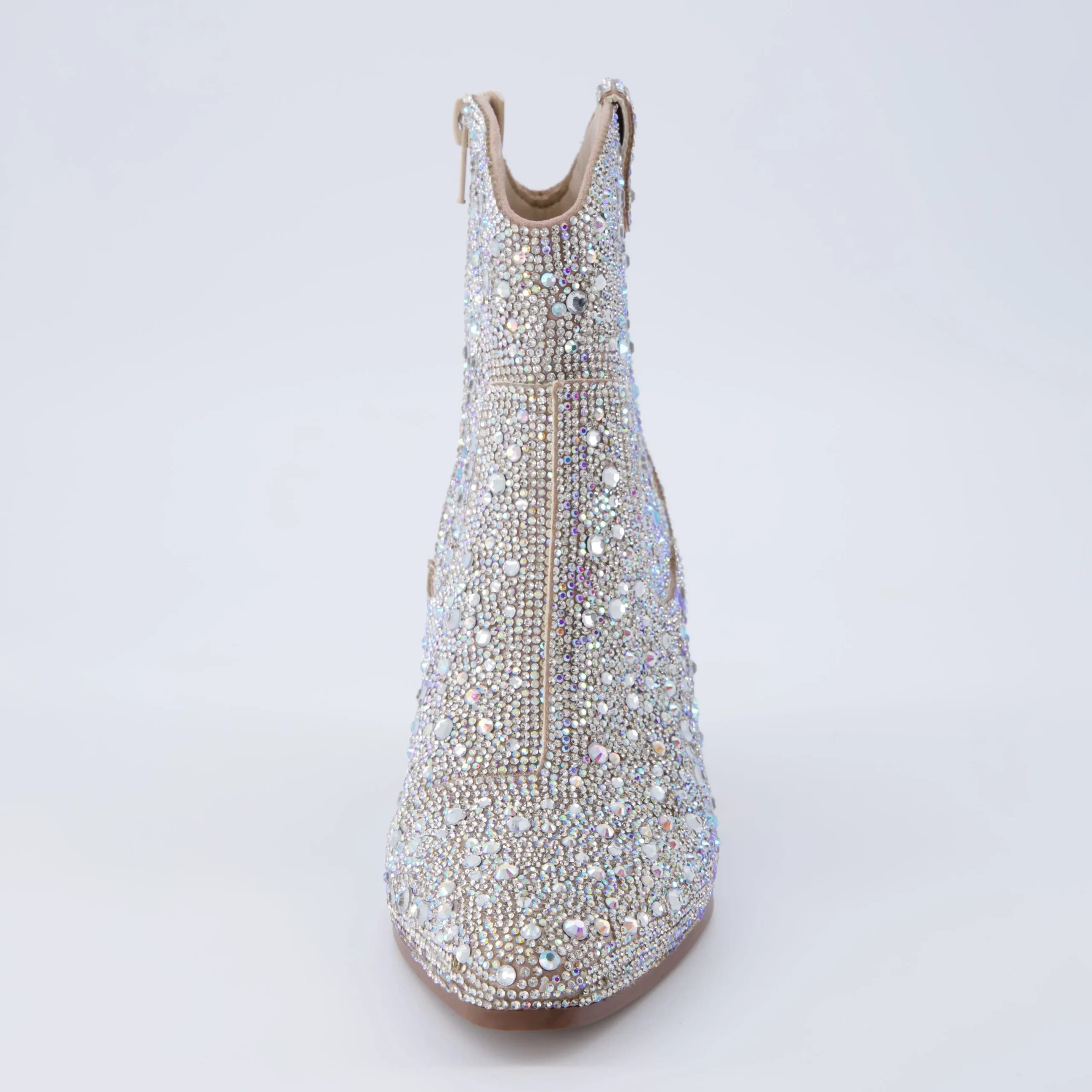Booties>Cushionaire Bravo Rhinestone Western Boot Silver