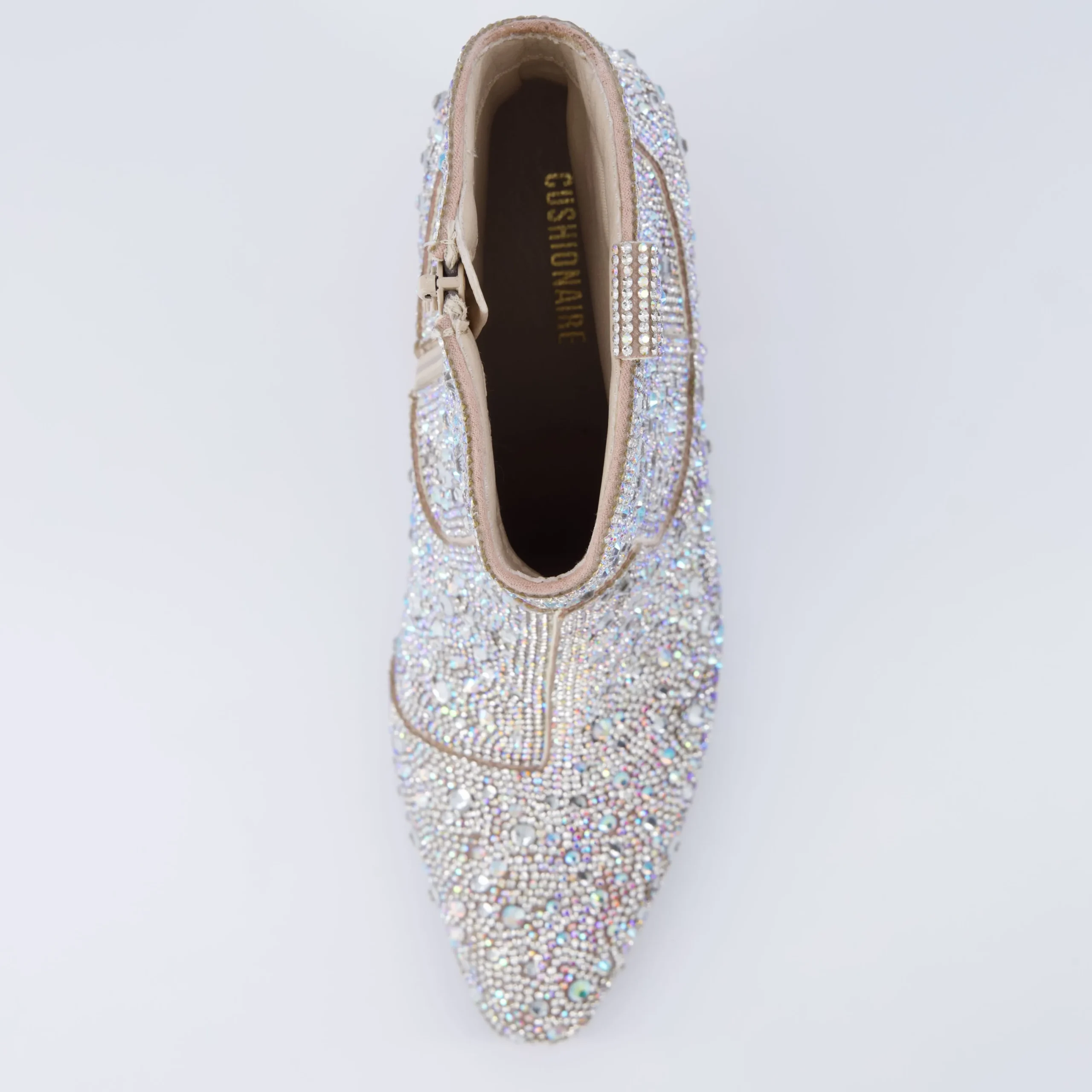 Booties>Cushionaire Bravo Rhinestone Western Boot Silver