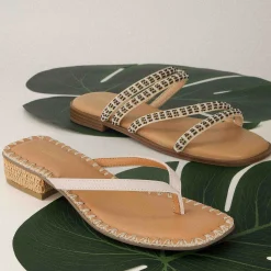 Dress Sandals | Dress Sandals>Cushionaire Breezy Heeled Thong Sandal