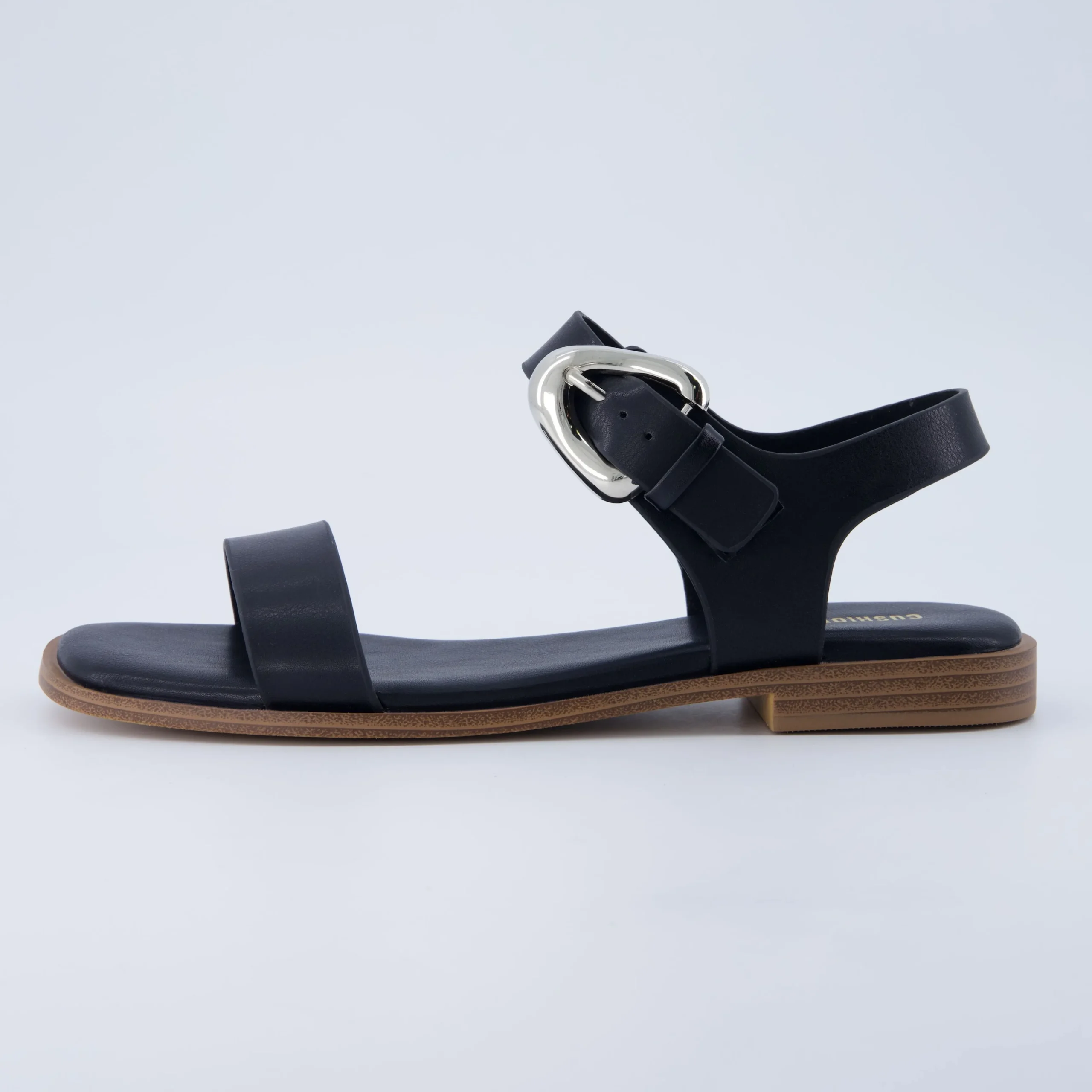 Flat Sandals>Cushionaire Cello Ankle Strap Sandal