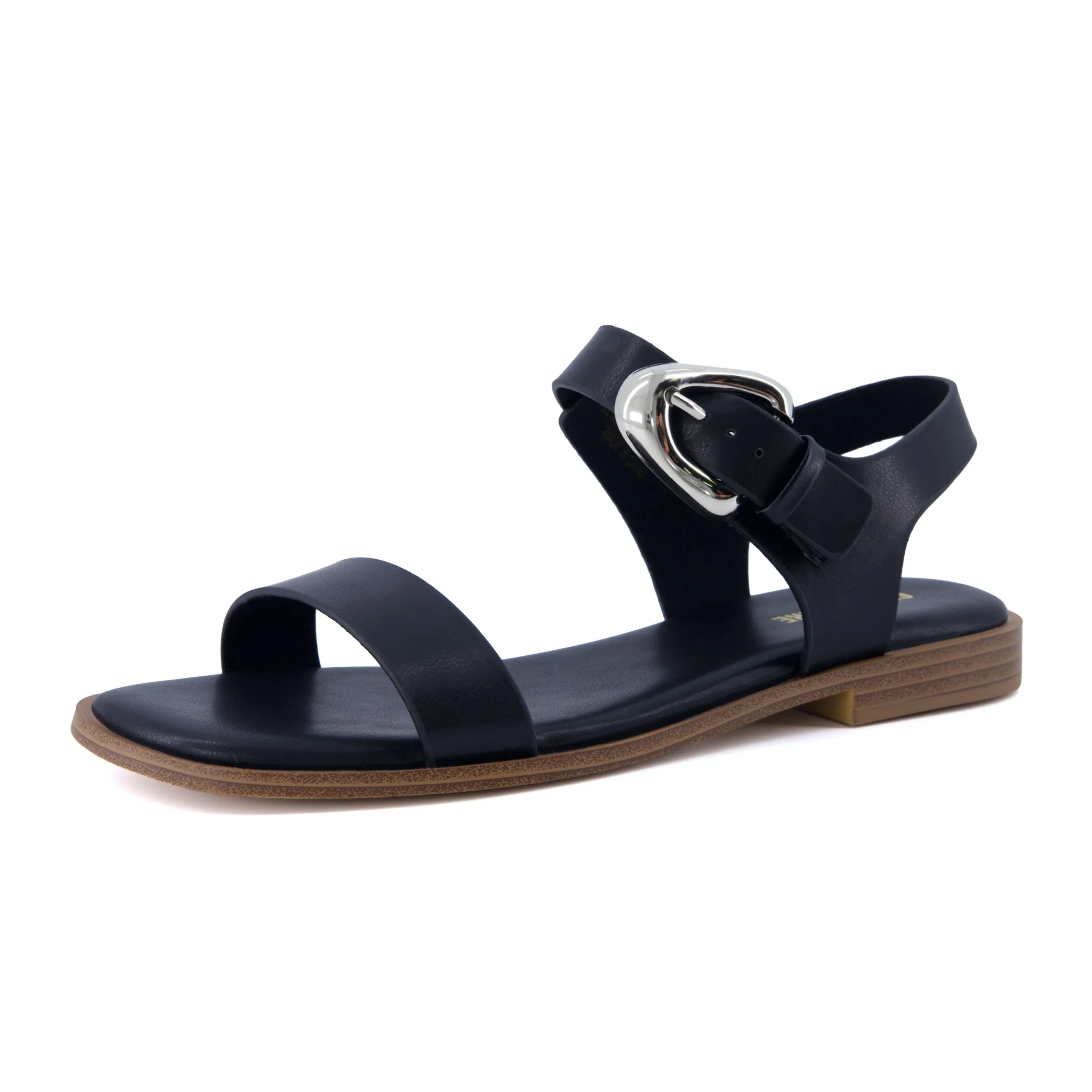 Flat Sandals>Cushionaire Cello Ankle Strap Sandal
