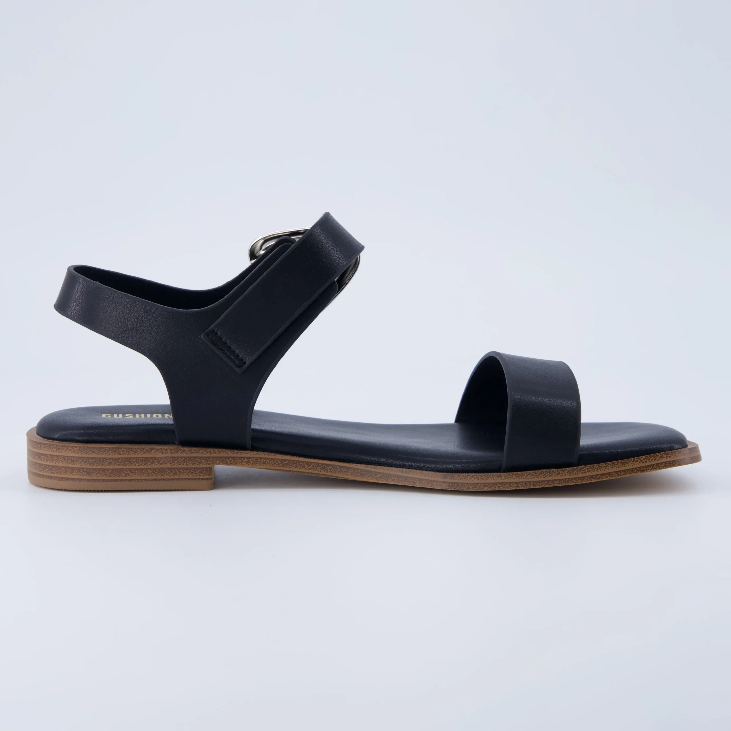 Flat Sandals>Cushionaire Cello Ankle Strap Sandal