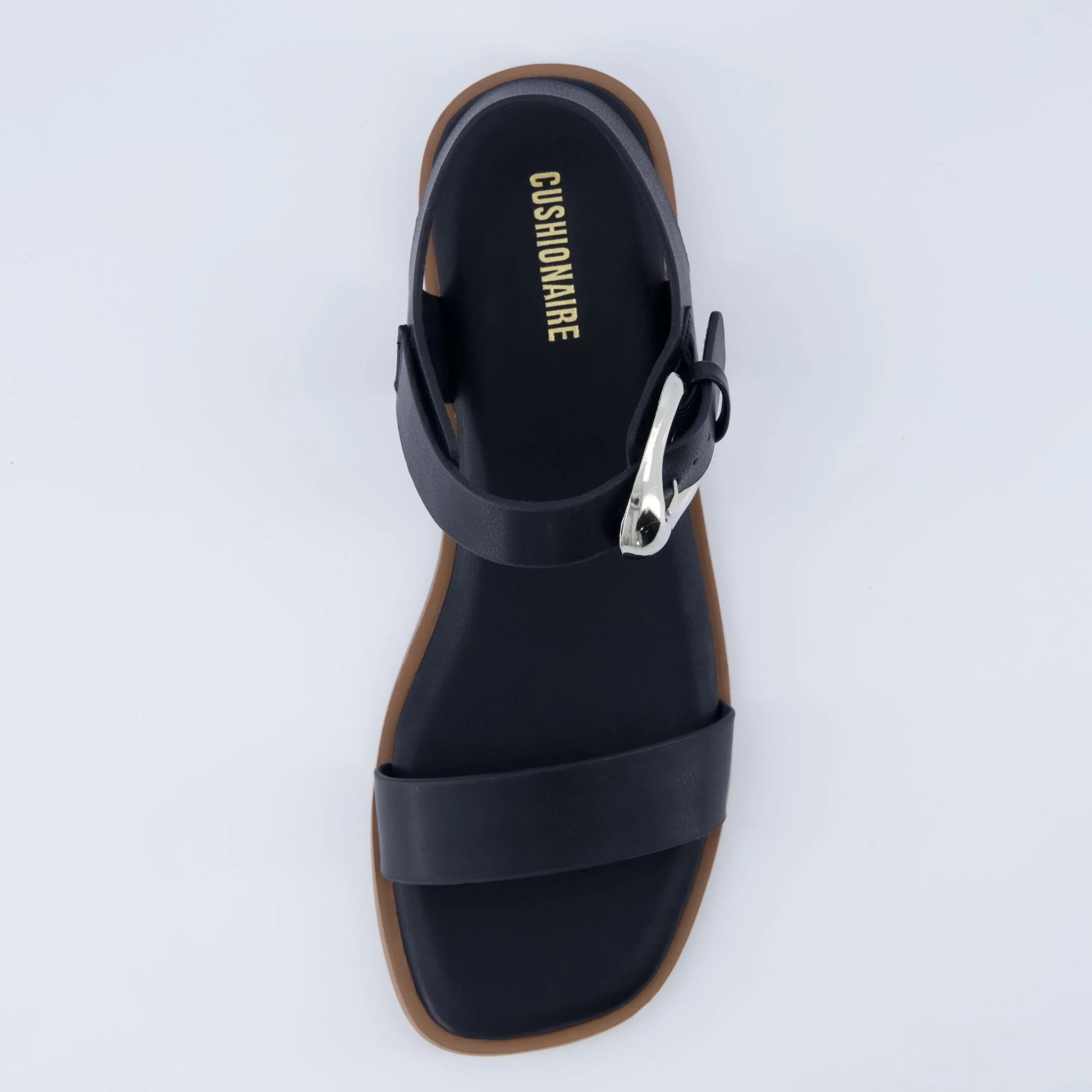 Flat Sandals>Cushionaire Cello Ankle Strap Sandal