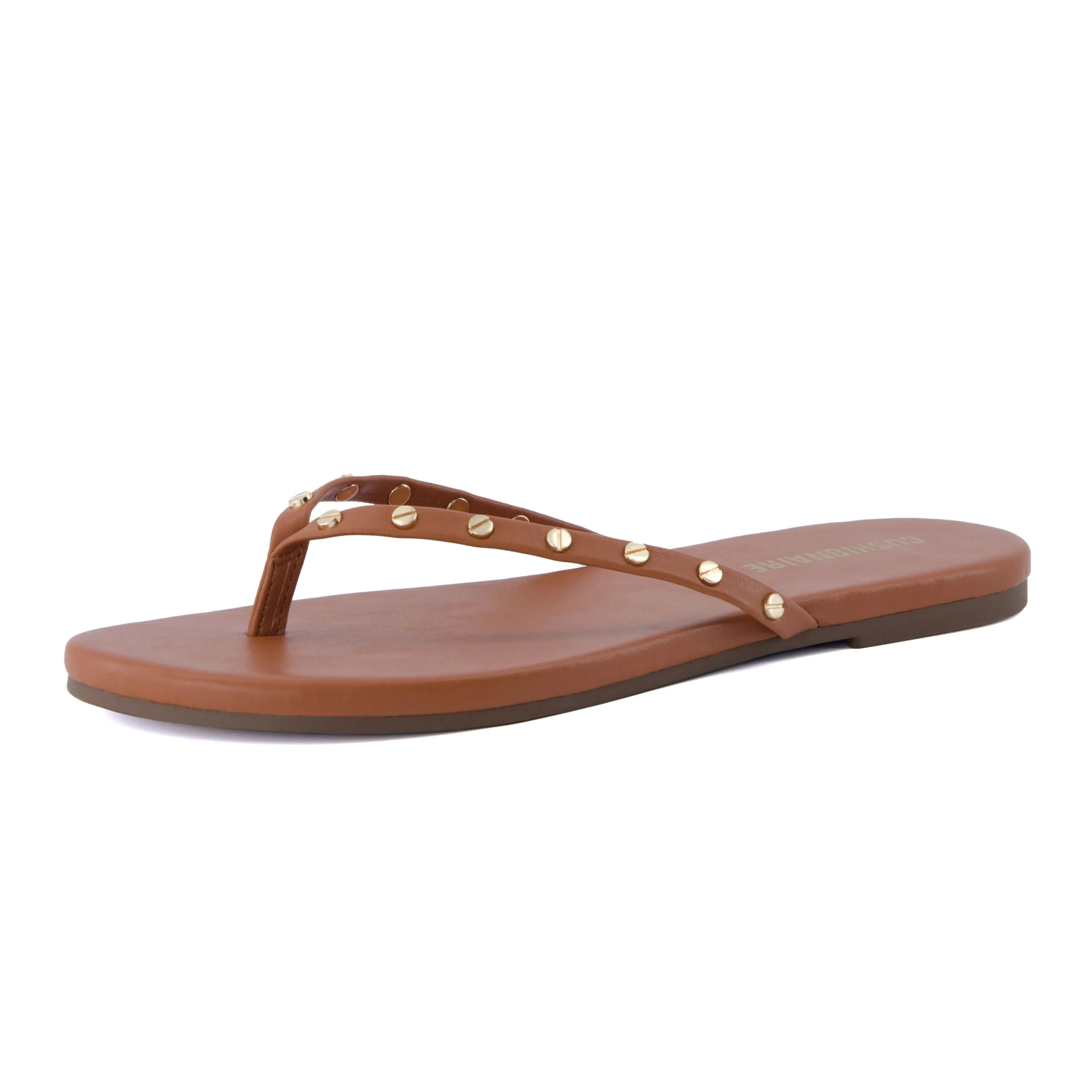 Flat Sandals>Cushionaire Confetti Studded Flip-Flops