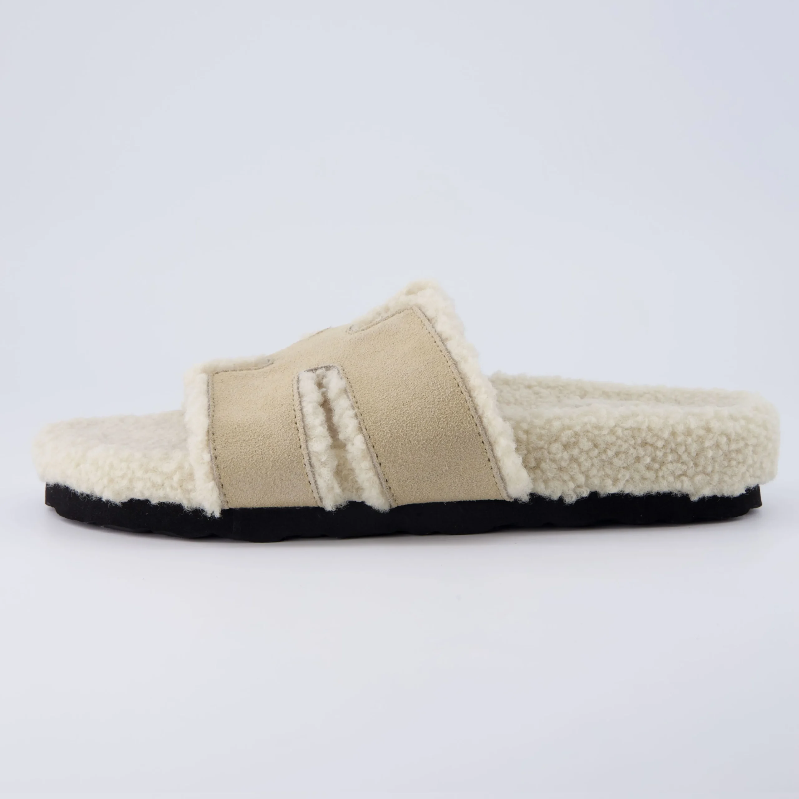 Slide Sandals | Footbed Sandals>Cushionaire Cuddle Shearling Footbed Sandal