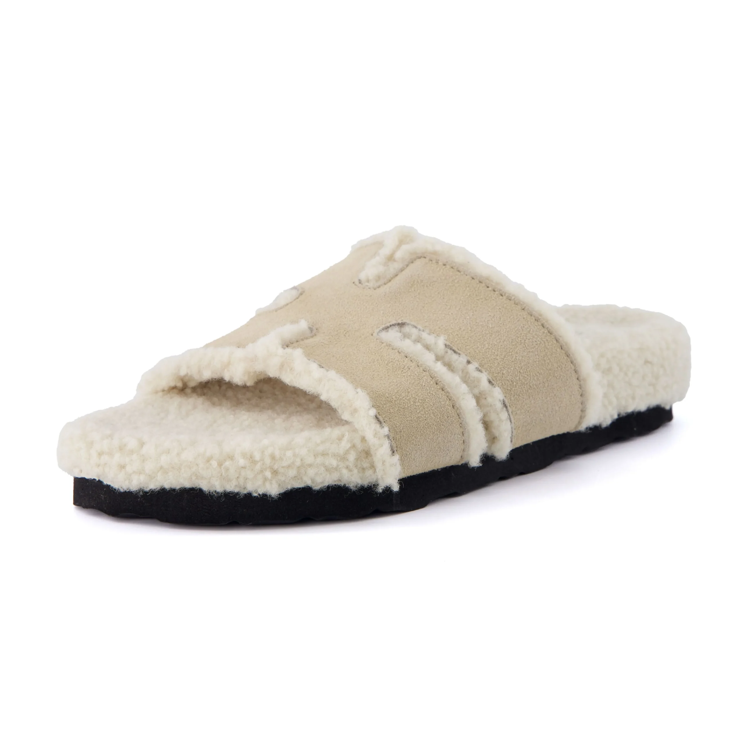 Slide Sandals | Footbed Sandals>Cushionaire Cuddle Shearling Footbed Sandal