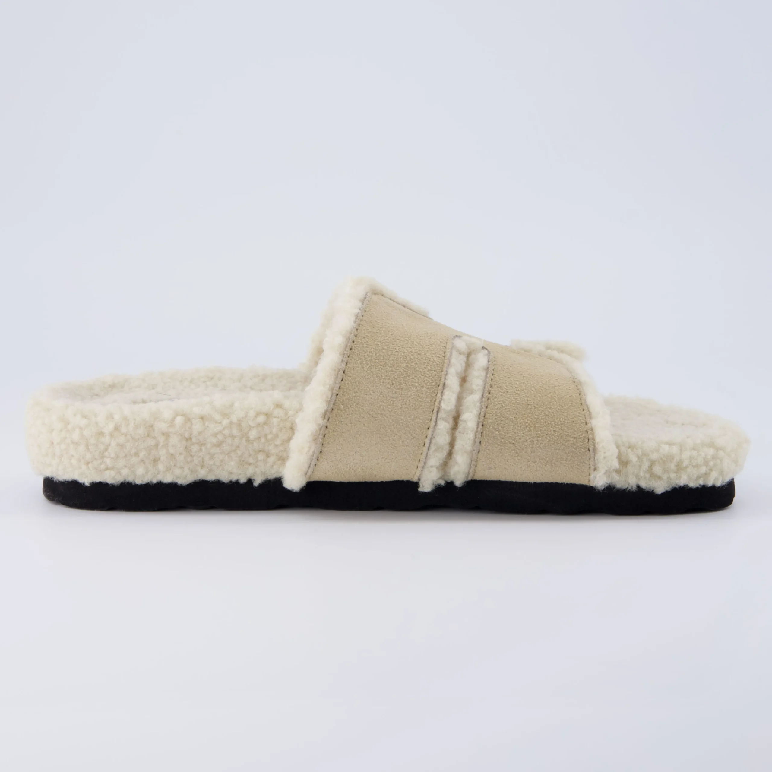 Slide Sandals | Footbed Sandals>Cushionaire Cuddle Shearling Footbed Sandal