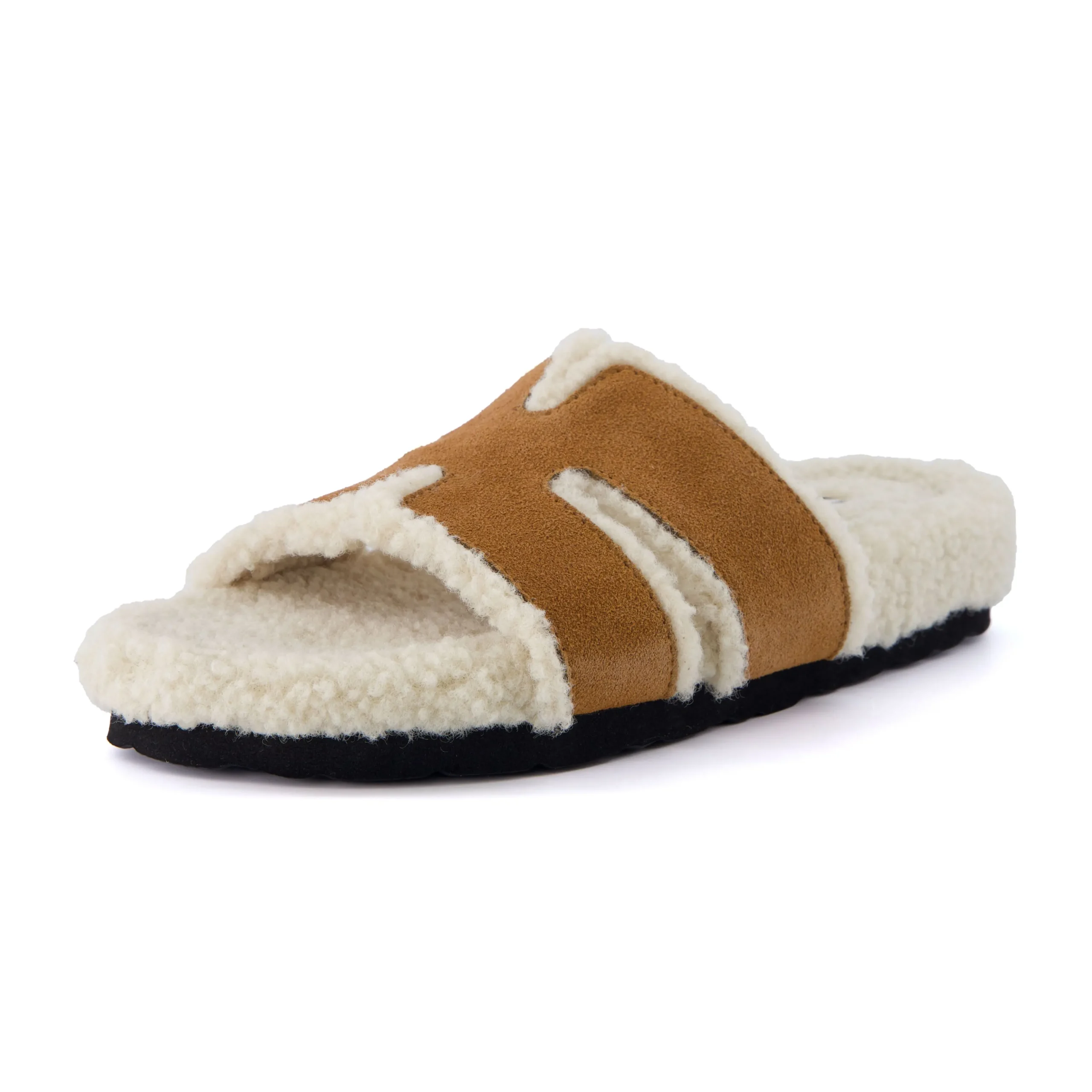 Slide Sandals | Footbed Sandals>Cushionaire Cuddle Shearling Footbed Sandal