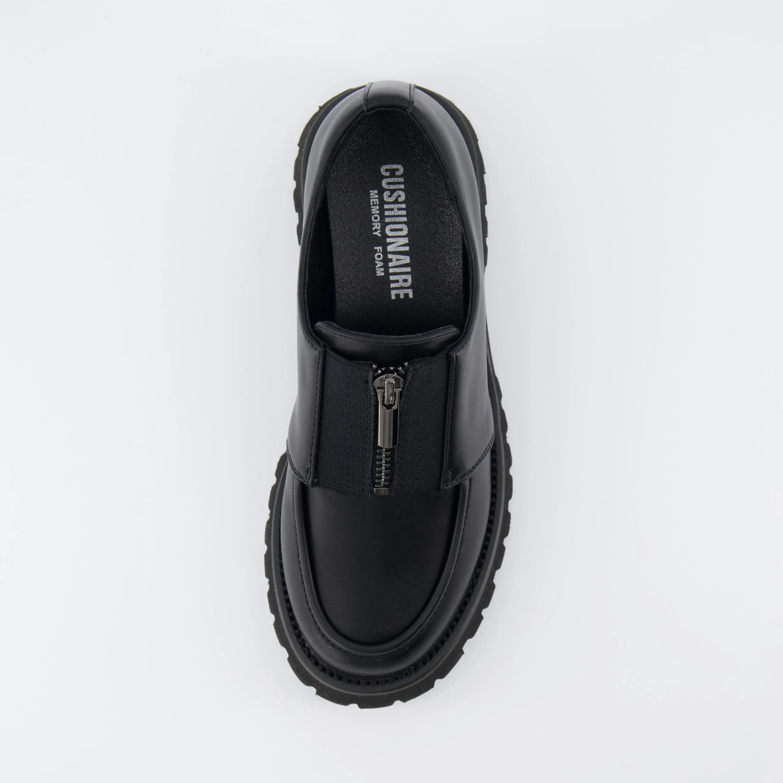 Loafers | Casuals>Cushionaire Dario Zipper Slip On Loafer Black
