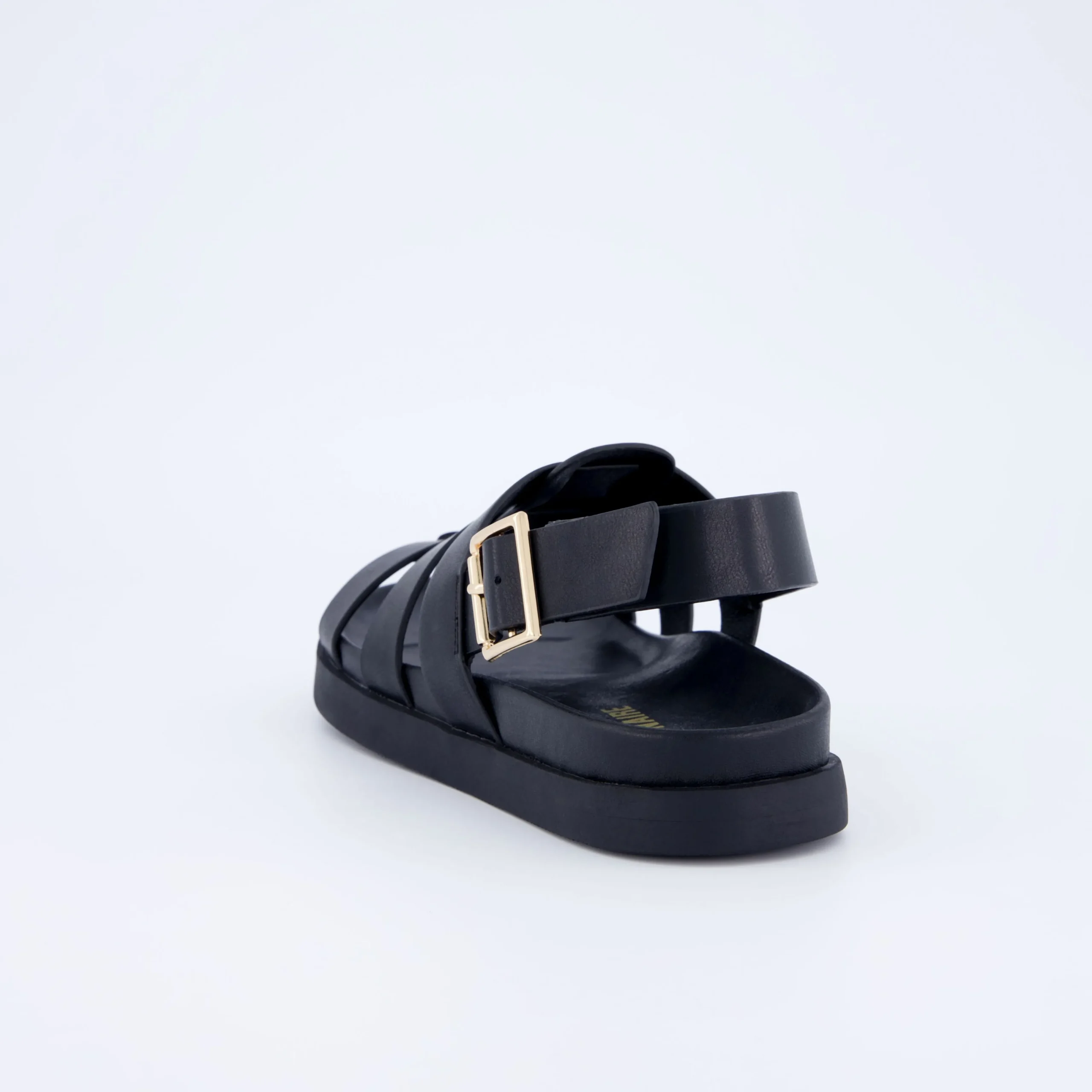 Flat Sandals | Footbed Sandals>Cushionaire Ego Fisherman Sandal Black