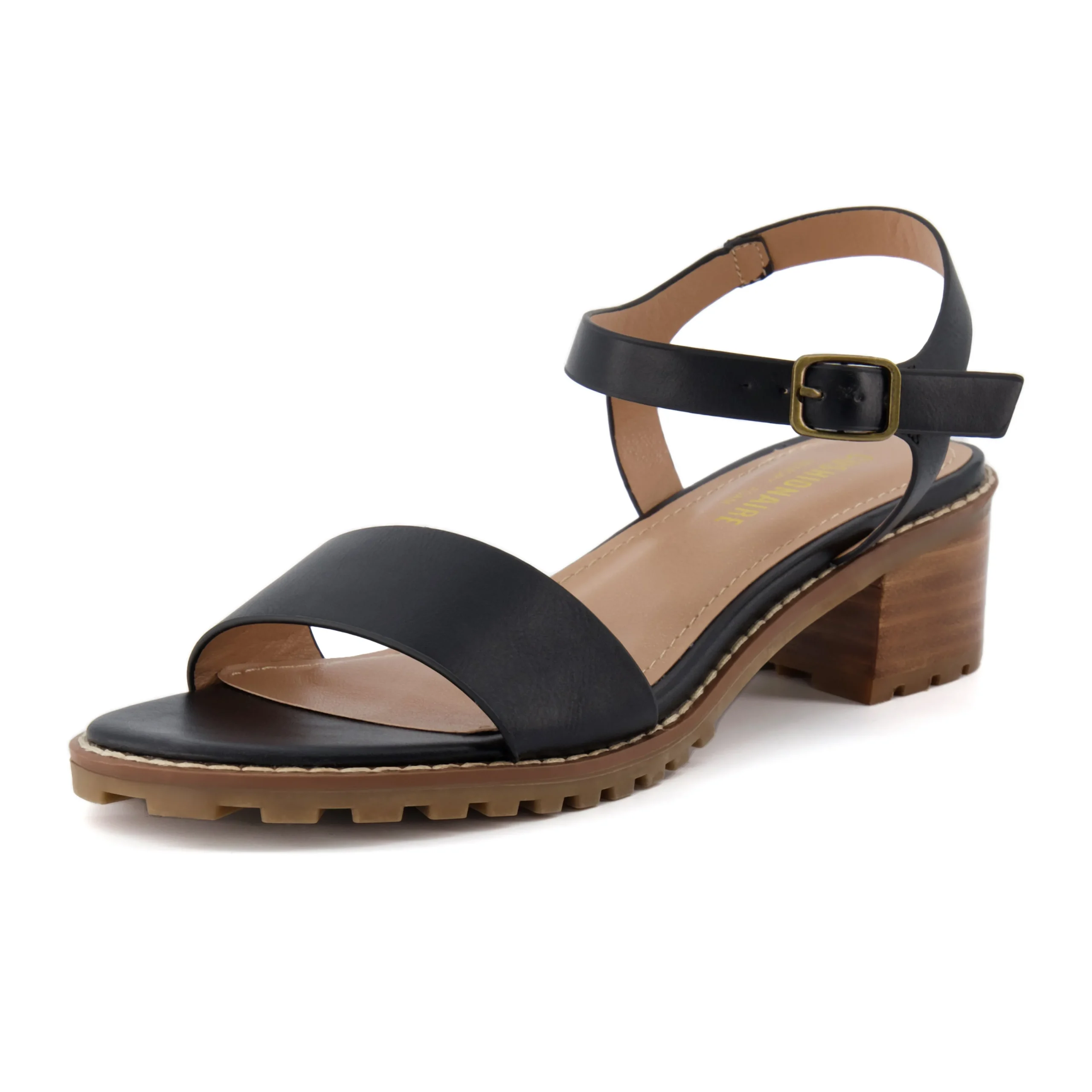 Dress Sandals | Dress Sandals>Cushionaire Flynn One Band Block Heel Sandal