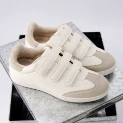 Fashion Sneakers | Sneakers>Cushionaire Fondue Velcro Sneaker White/Grey