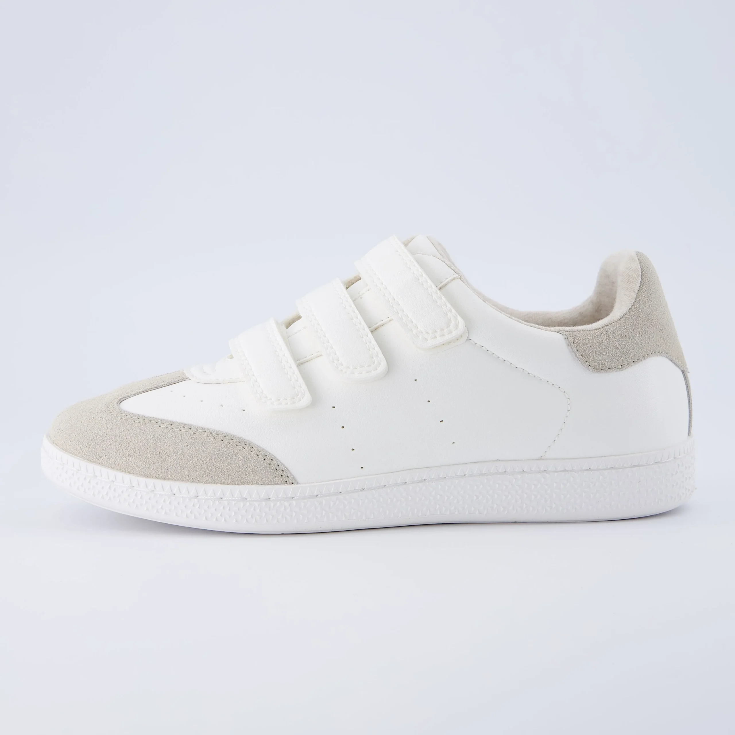 Fashion Sneakers | Sneakers>Cushionaire Fondue Velcro Sneaker White/Grey