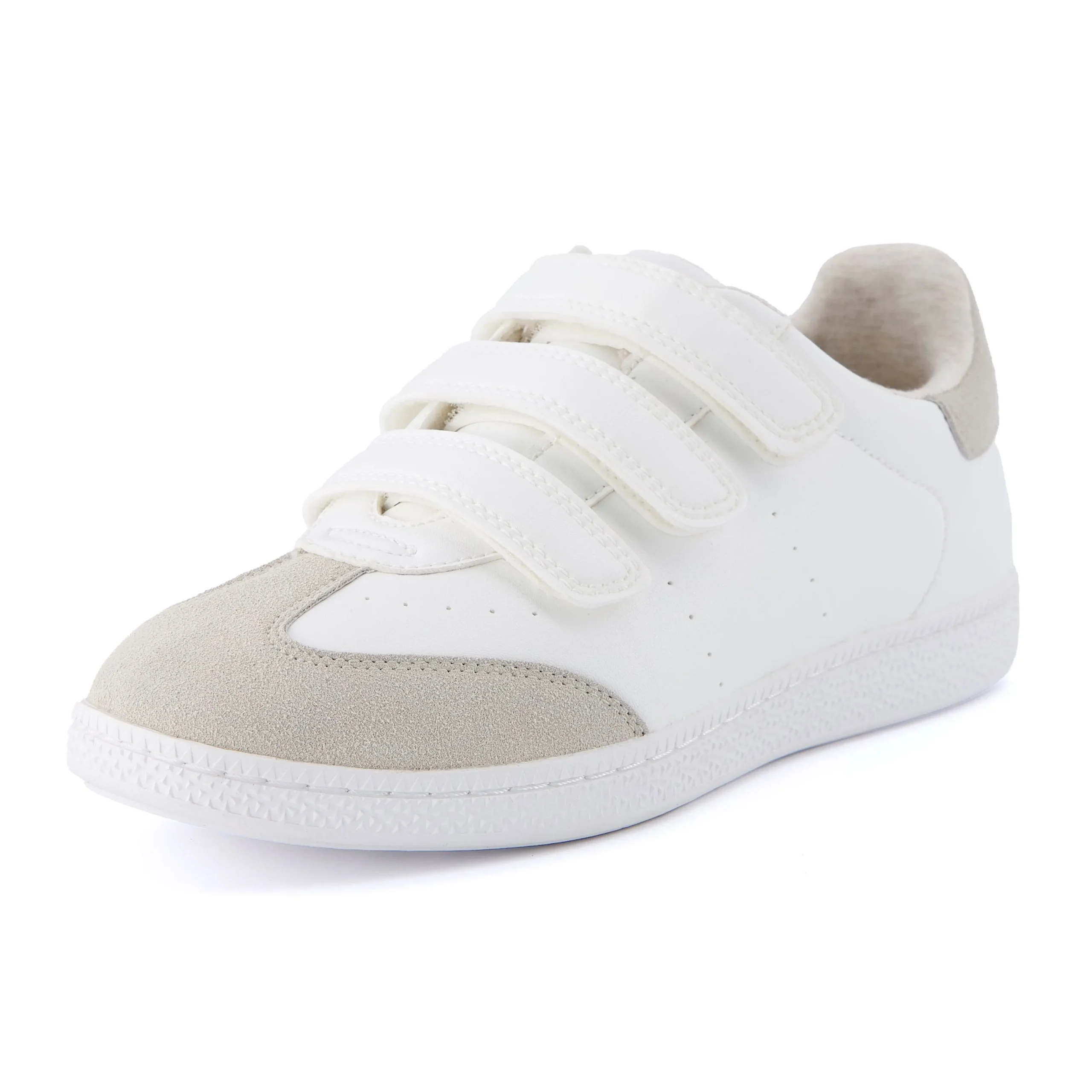 Fashion Sneakers | Sneakers>Cushionaire Fondue Velcro Sneaker White/Grey