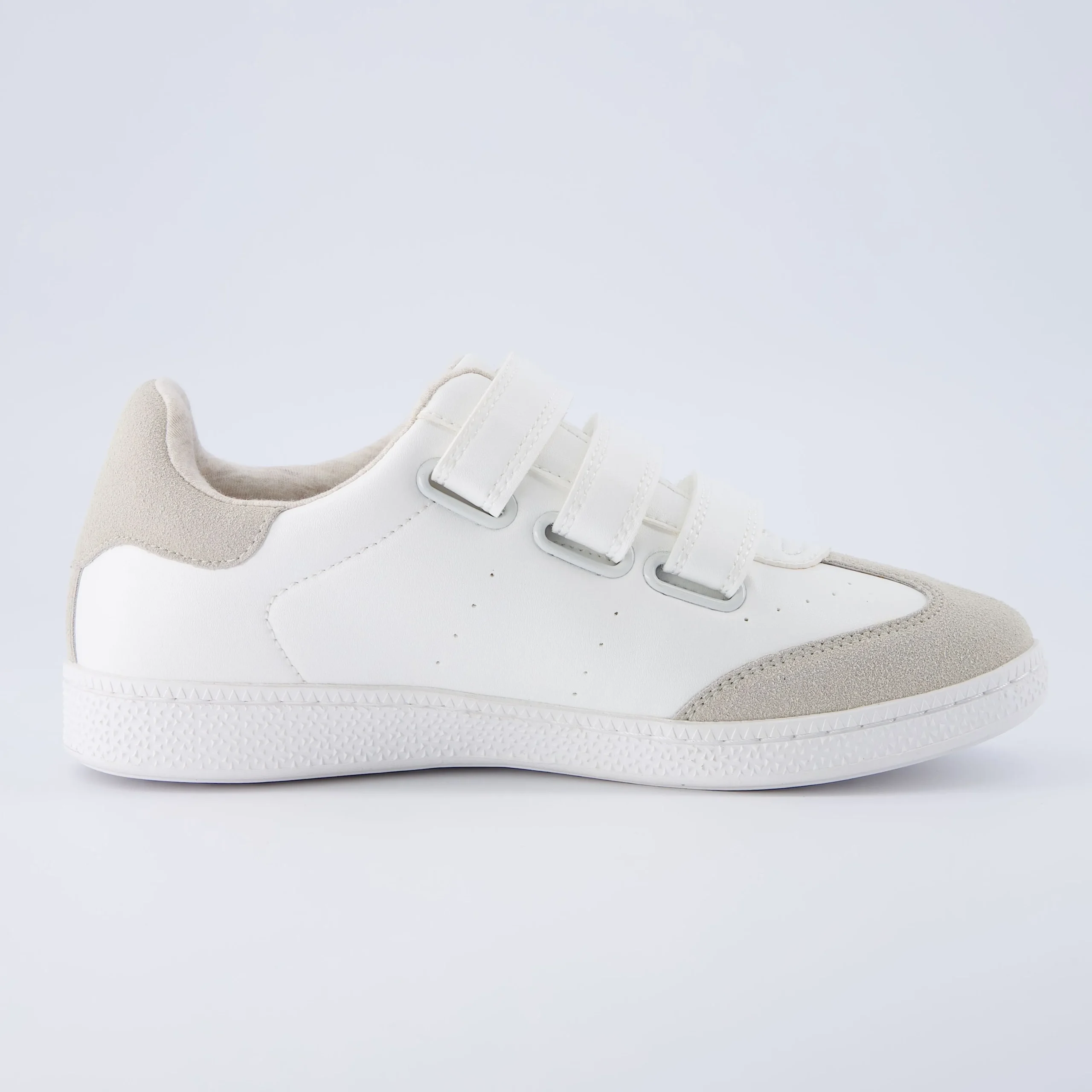 Fashion Sneakers | Sneakers>Cushionaire Fondue Velcro Sneaker White/Grey