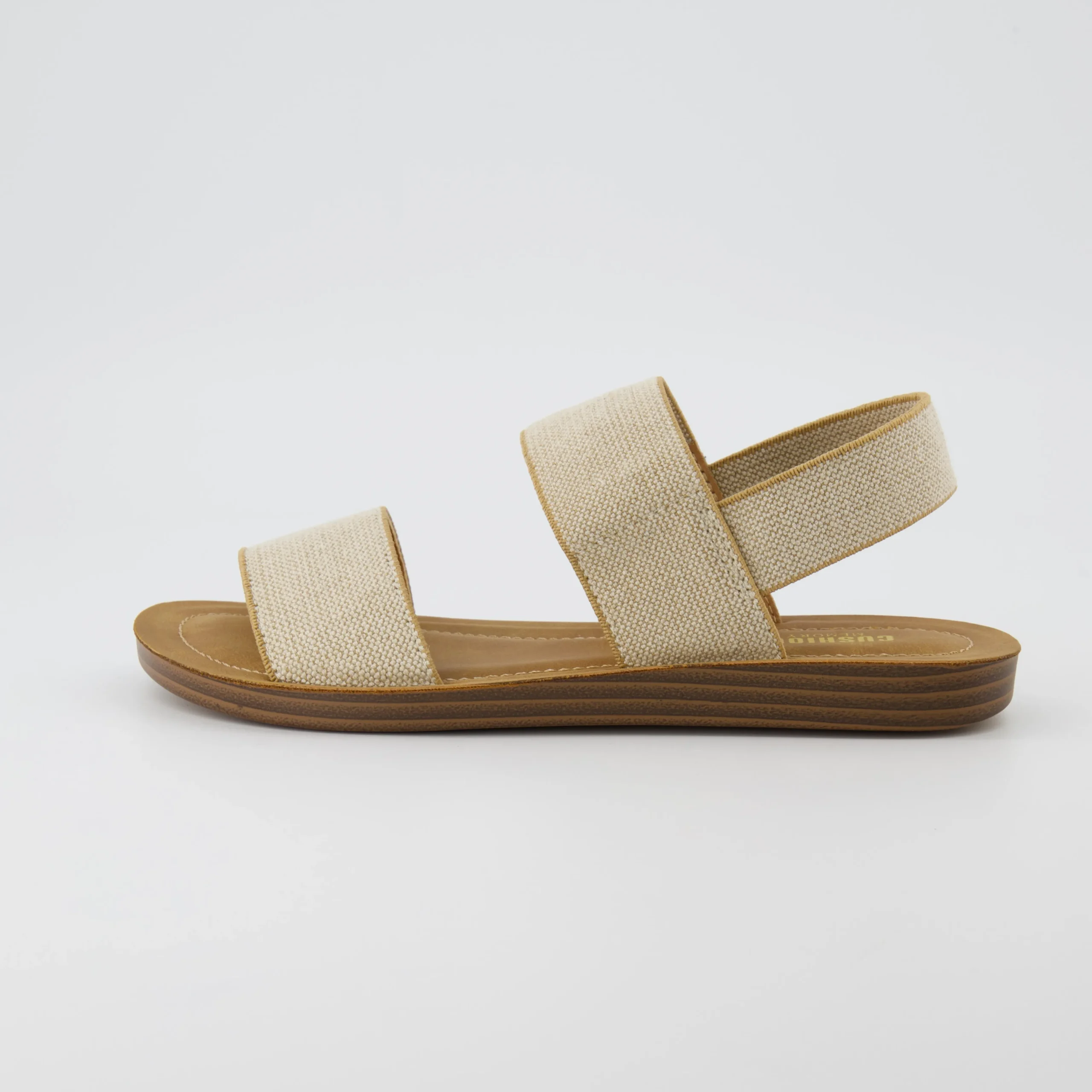 Flat Sandals>Cushionaire Gabi Stretch Linen Sandal