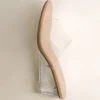 Dress Sandals | Dress Sandals>Cushionaire Gloss Lucite Wedge Sandals Clear