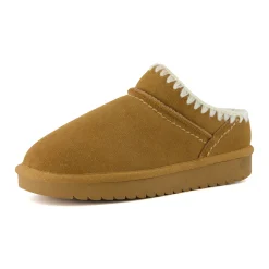 Slippers | Clogs & Mules>Cushionaire Homemade Suede Mule Slippers Chestnut