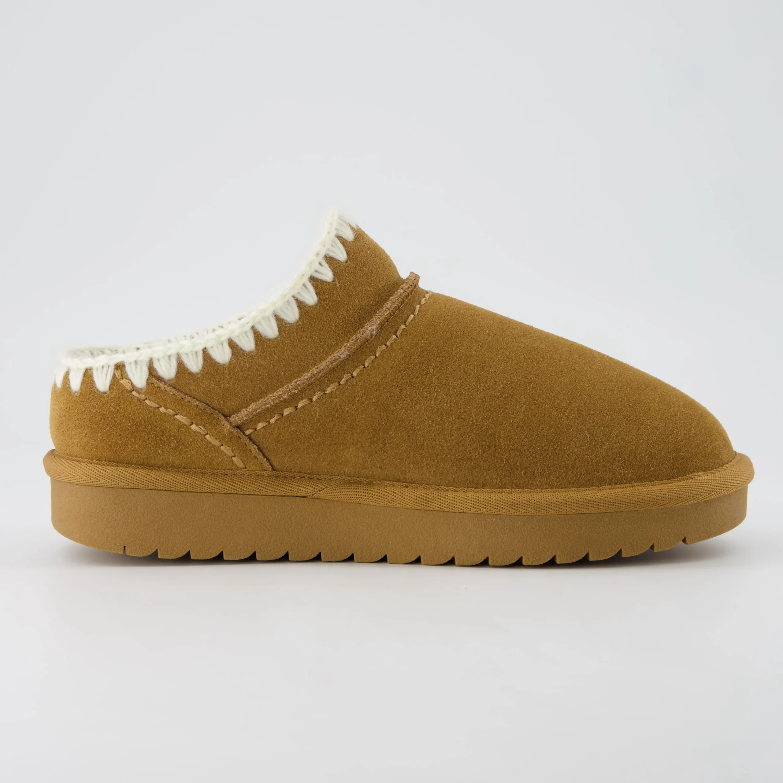 Slippers | Clogs & Mules>Cushionaire Homemade Suede Mule Slippers Chestnut