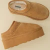 Slippers | Clogs & Mules>Cushionaire Huggy Cozy Platform Mule