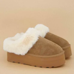 Slippers | Clogs & Mules>Cushionaire Husky Suede Cozy Platform Mule