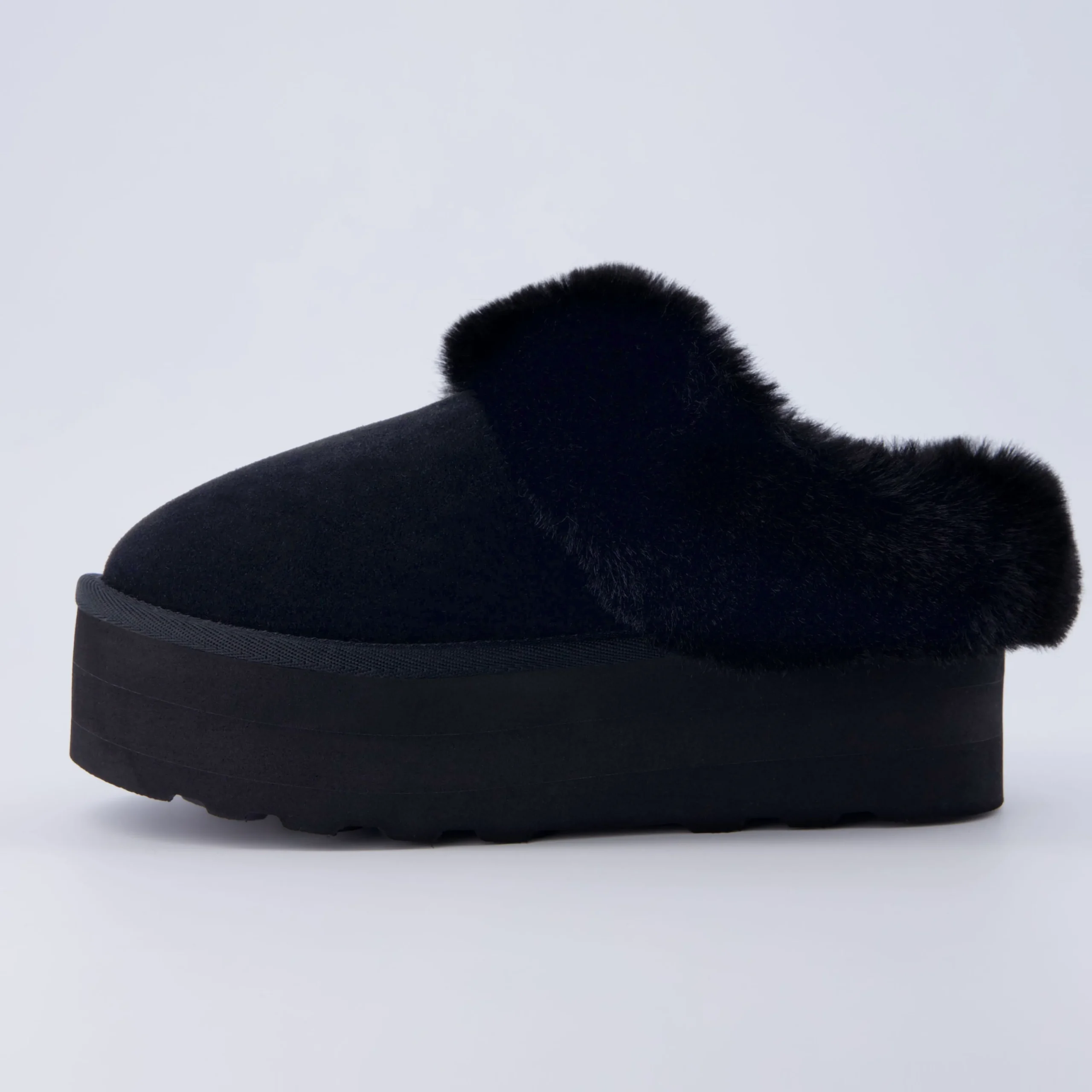 Slippers | Clogs & Mules>Cushionaire Husky Suede Cozy Platform Mule