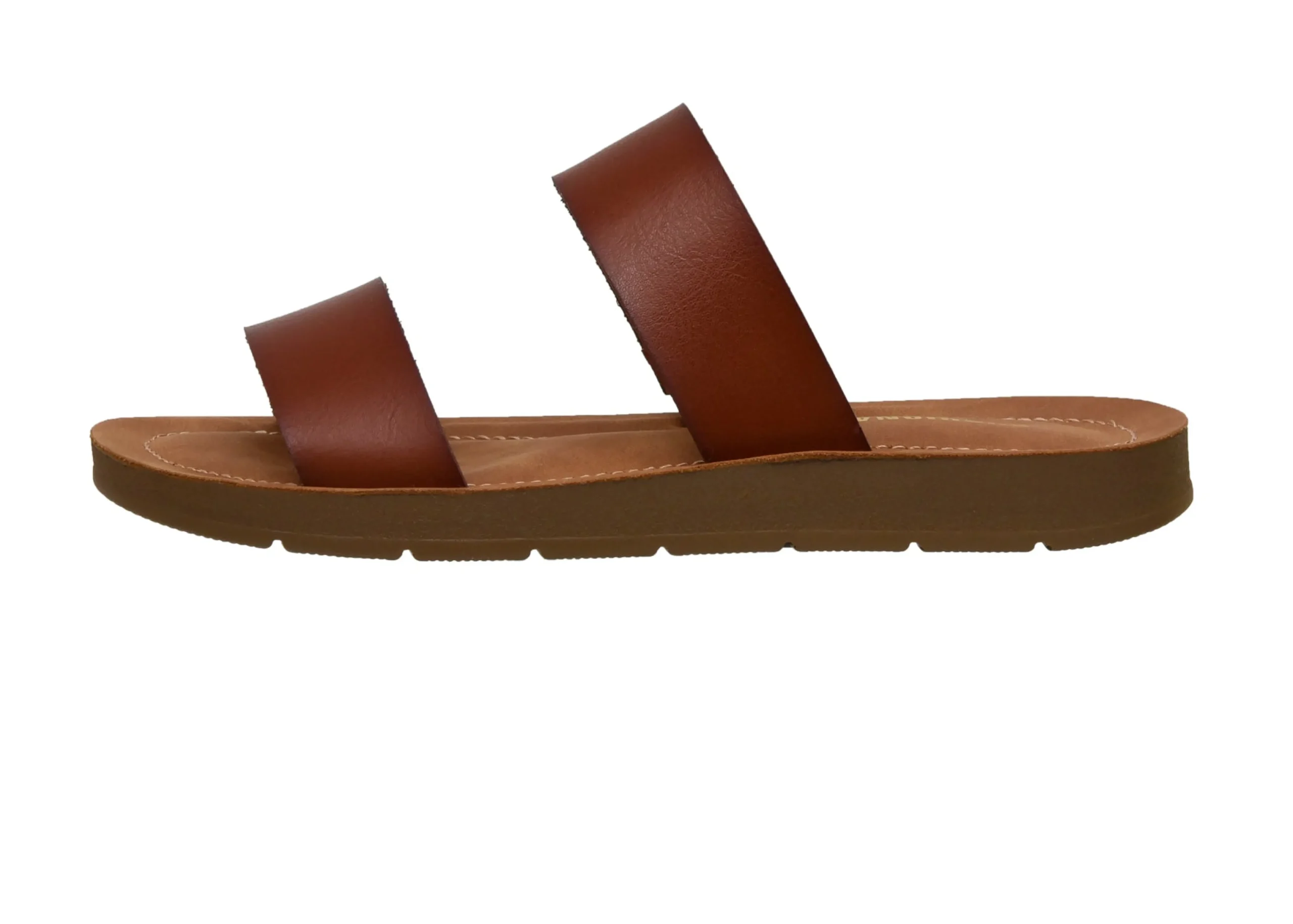 Slide Sandals | Flat Sandals>Cushionaire Imelda Two Band Sandal