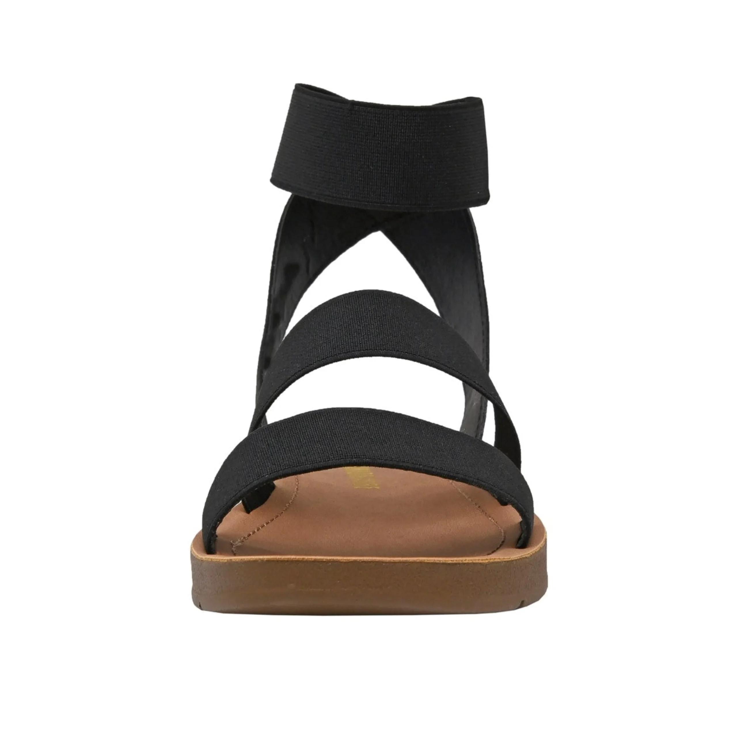 Flat Sandals>Cushionaire Indego Two Band Stretch Sandal