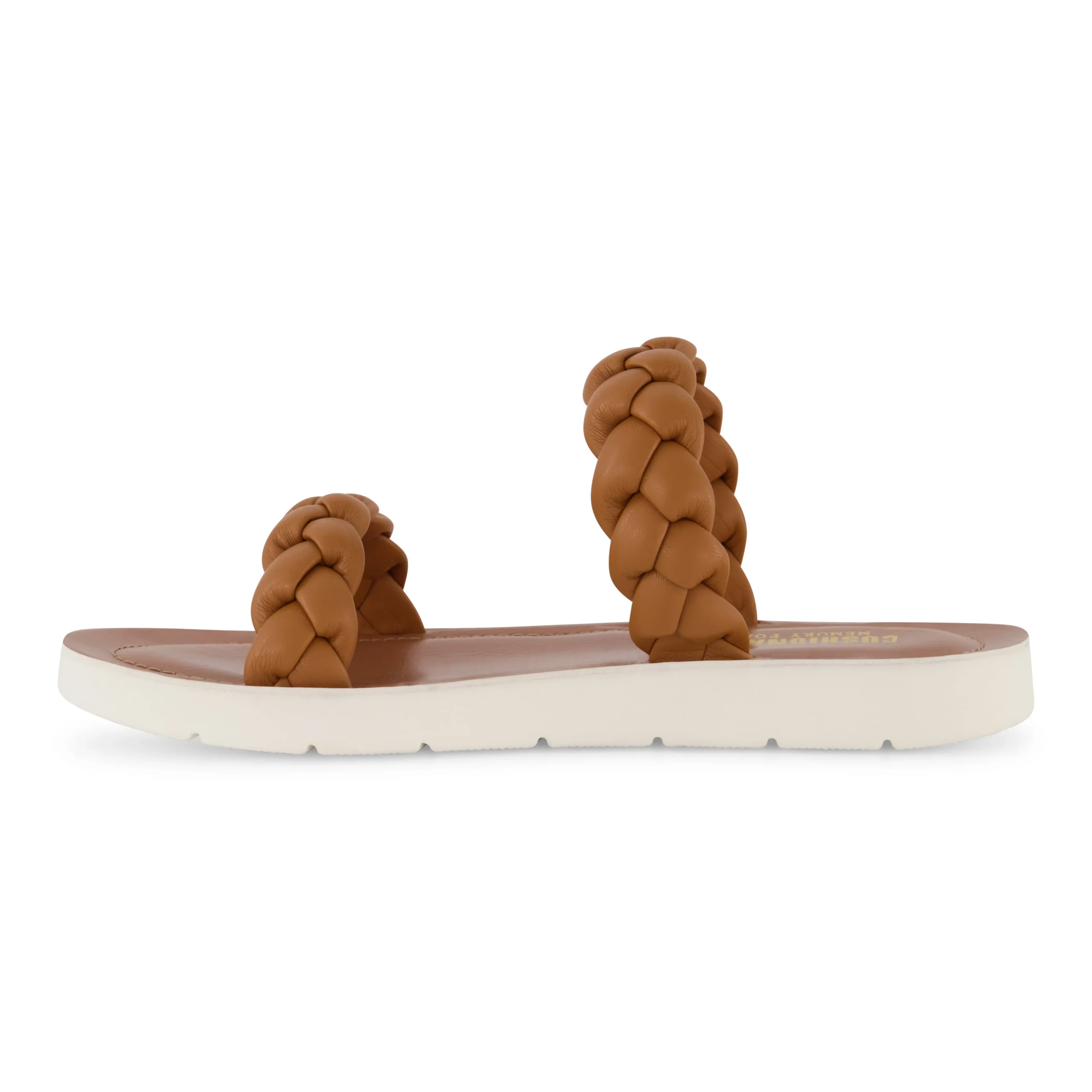 Slide Sandals | Flat Sandals>Cushionaire Isla Braided Two Band Sandal