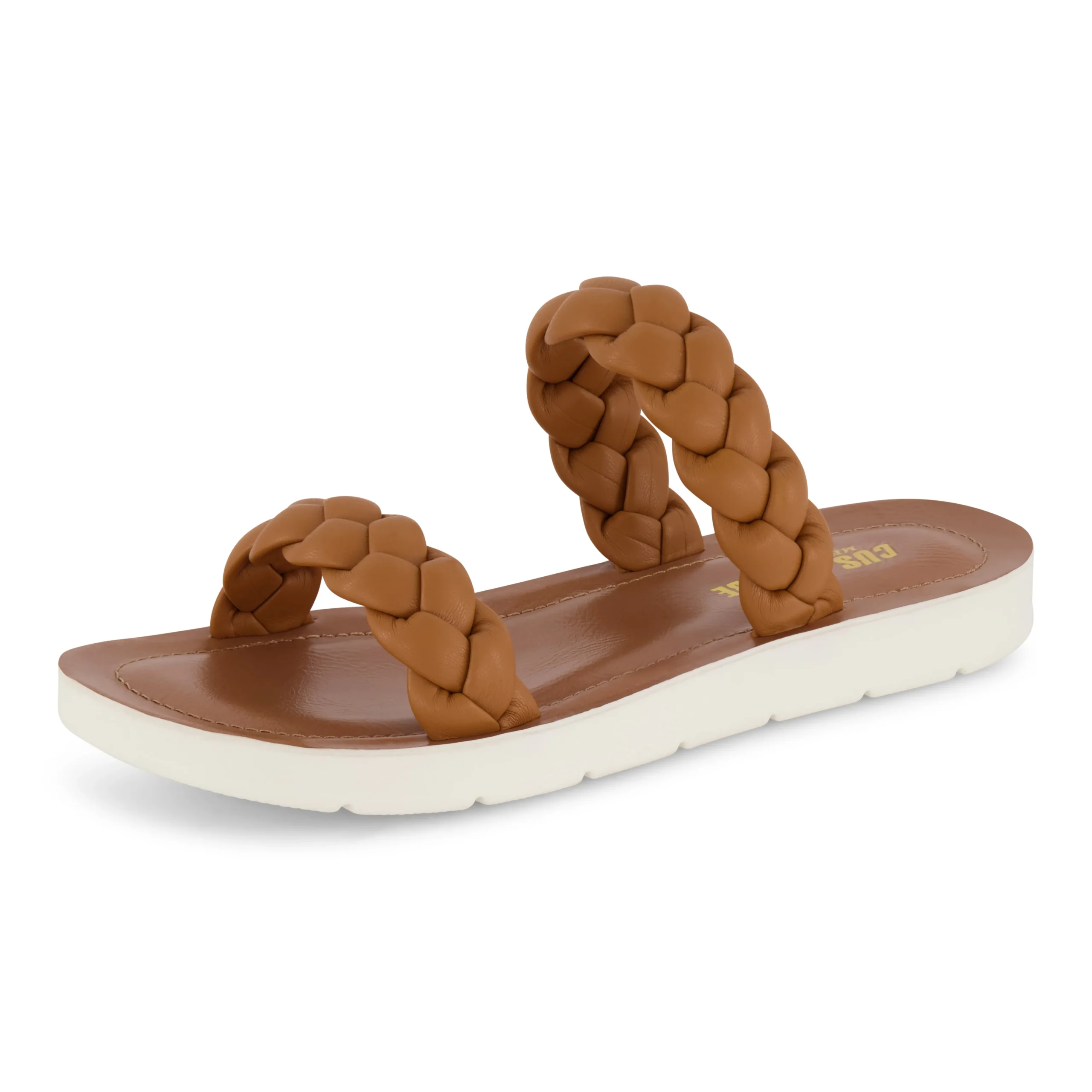 Slide Sandals | Flat Sandals>Cushionaire Isla Braided Two Band Sandal