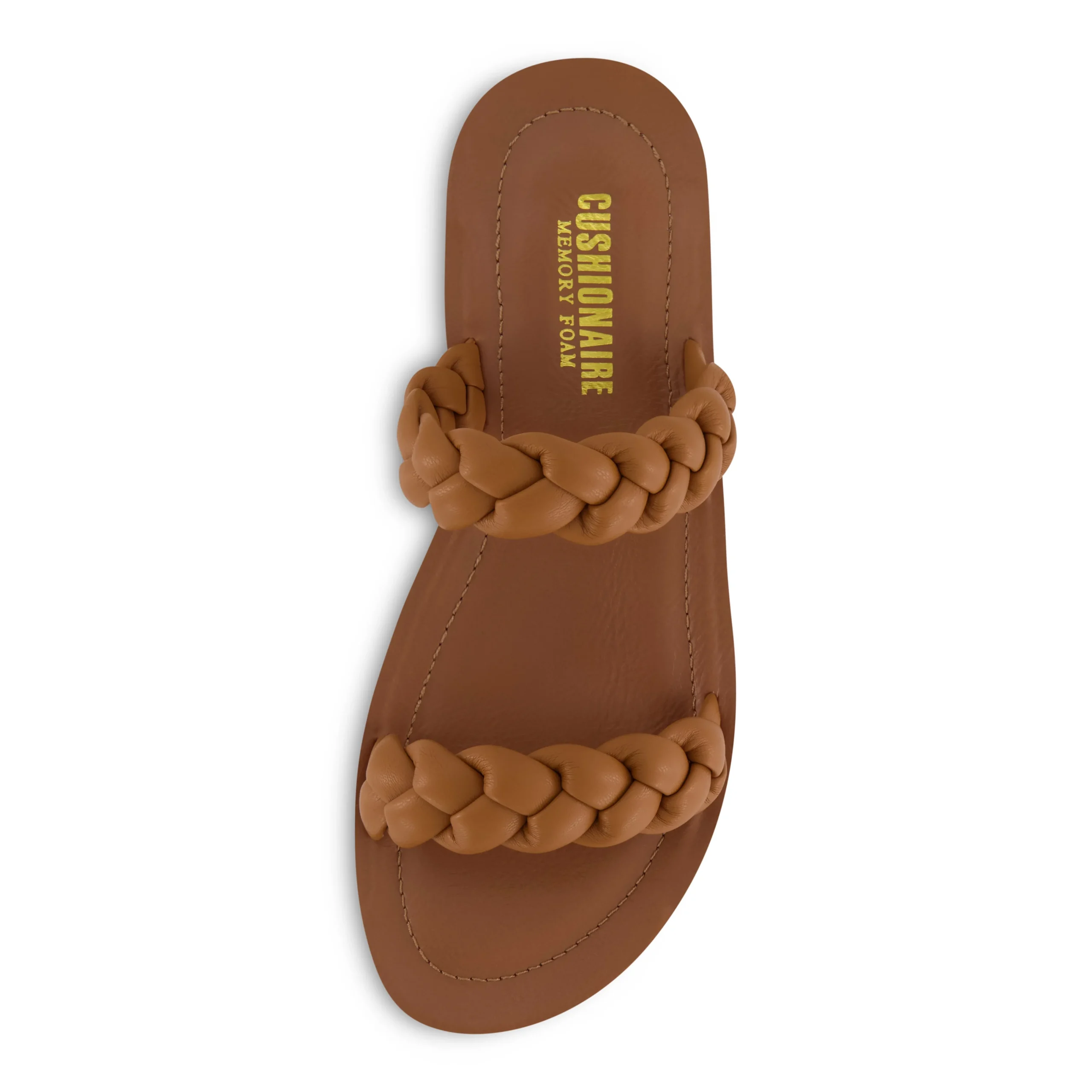 Slide Sandals | Flat Sandals>Cushionaire Isla Braided Two Band Sandal