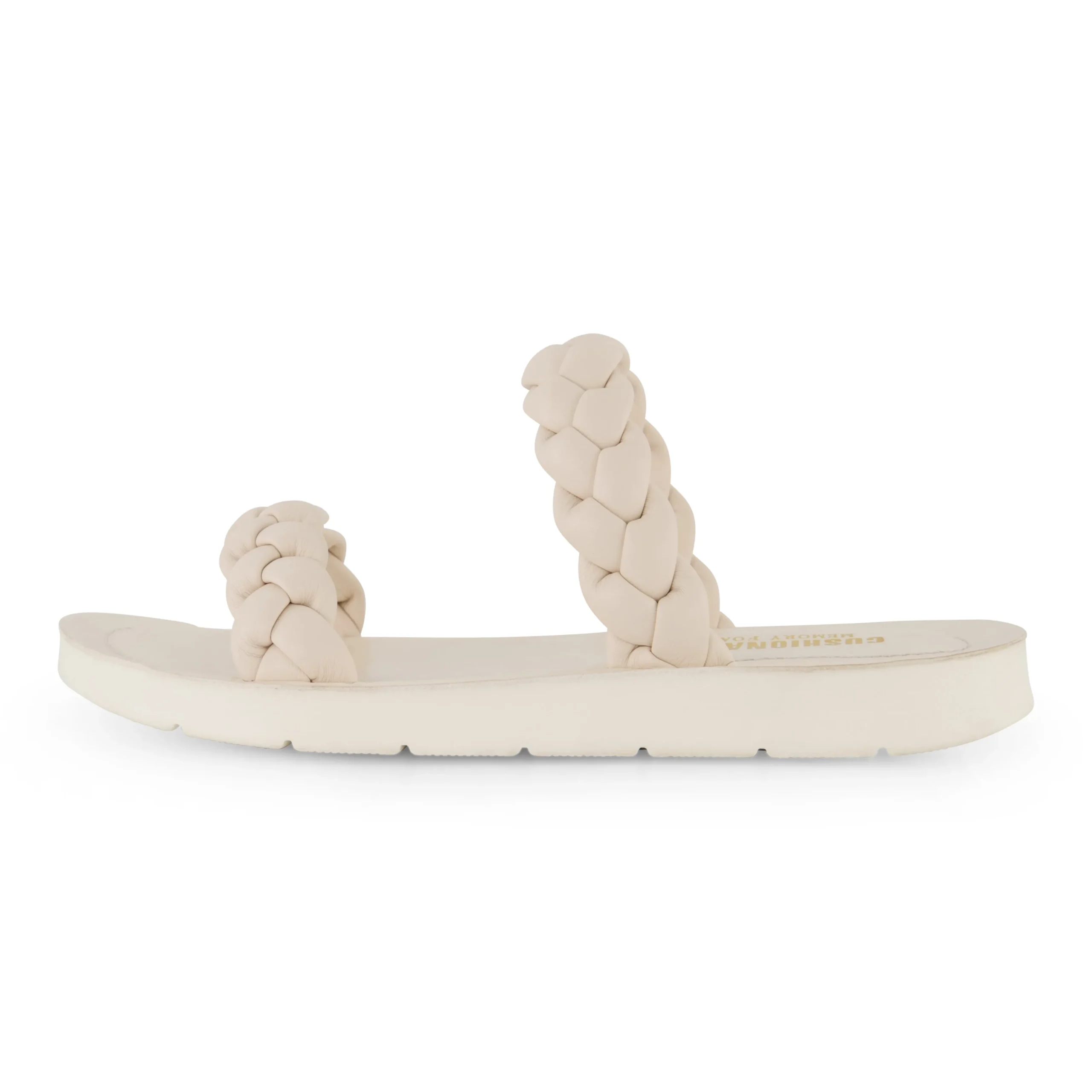 Slide Sandals | Flat Sandals>Cushionaire Isla Braided Two Band Sandal
