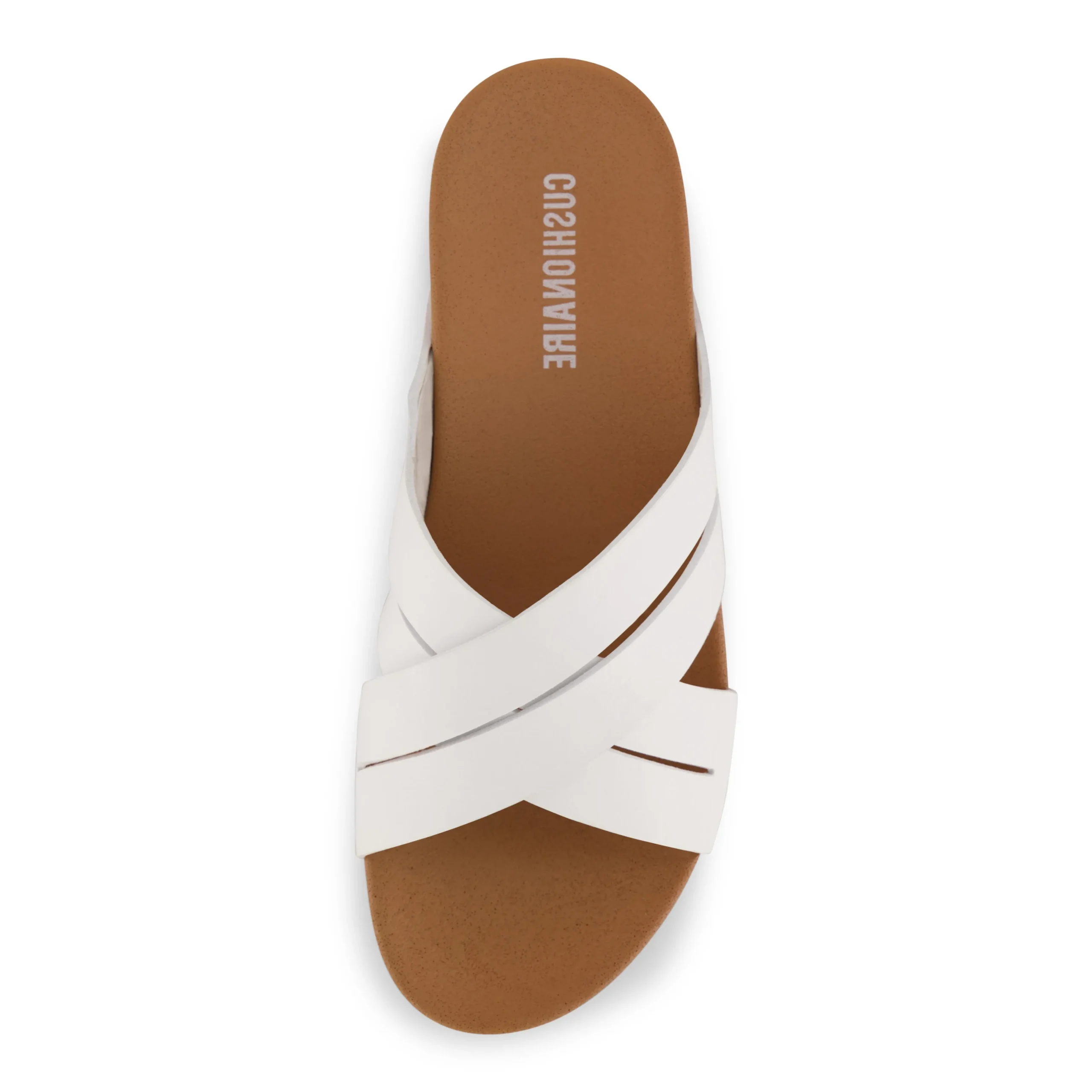 Slide Sandals | Flat Sandals>Cushionaire Jackie Cross Band Footbed Sandal