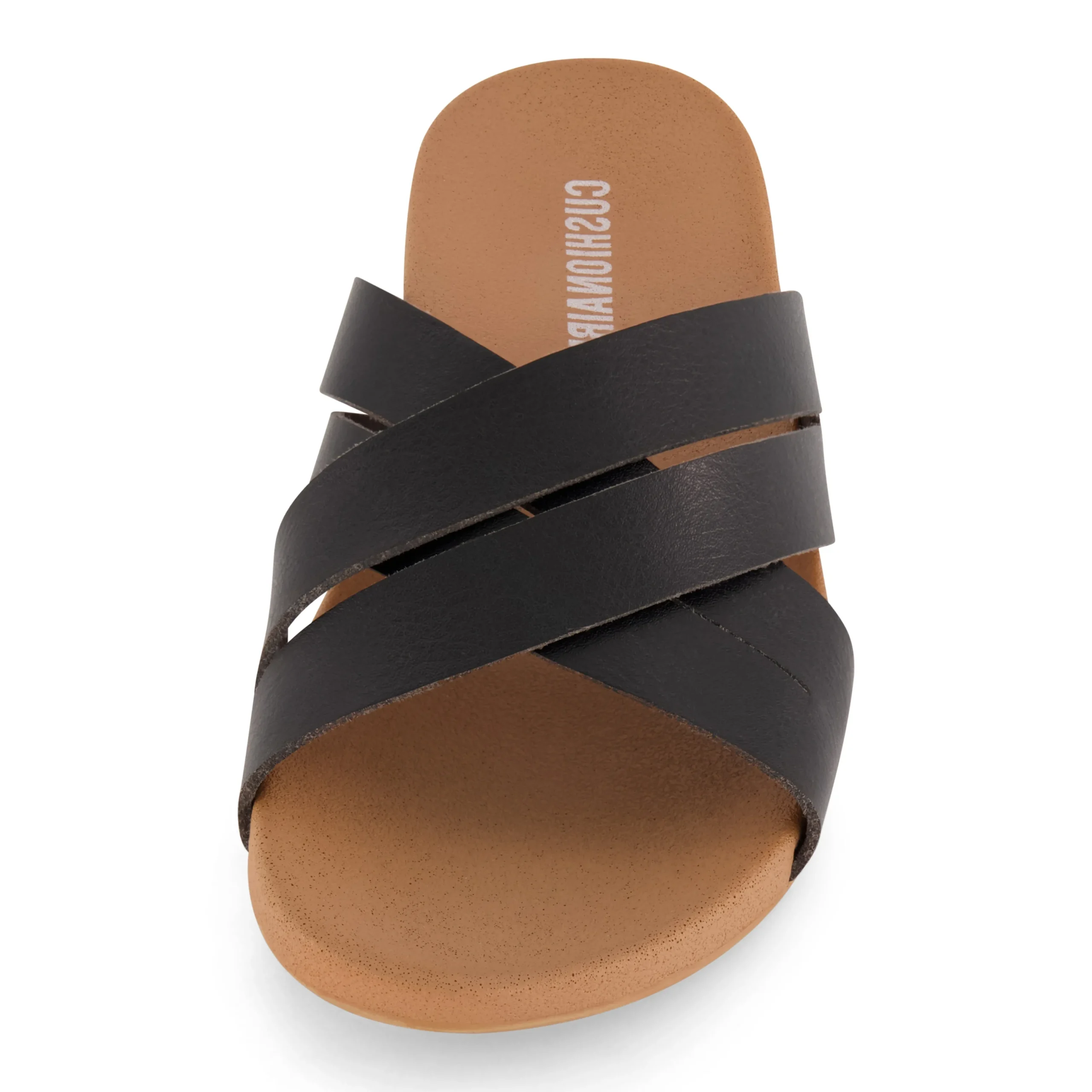 Slide Sandals | Flat Sandals>Cushionaire Jackie Cross Band Footbed Sandal