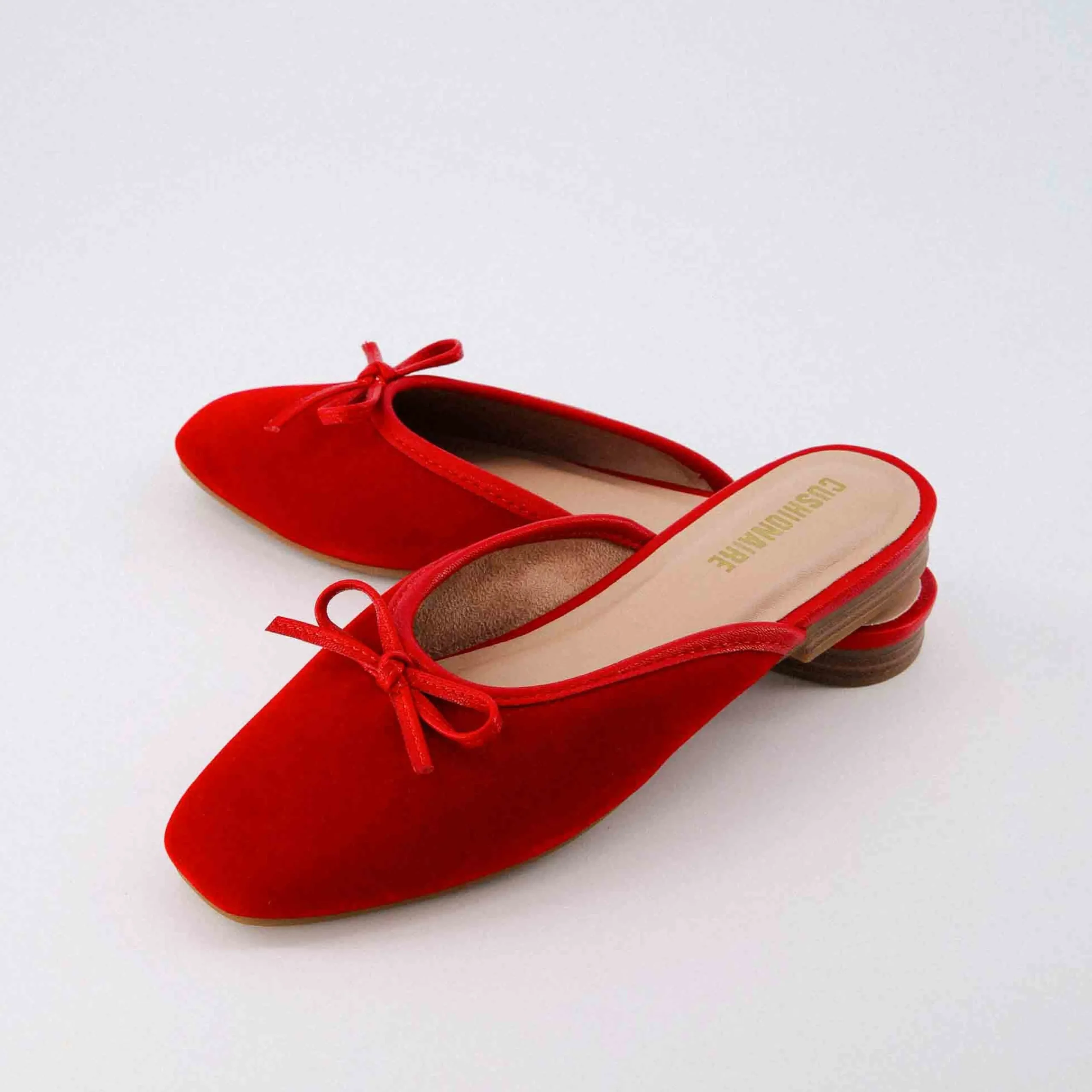 Clogs & Mules | Casuals>Cushionaire Jade Velvet Ballet Mule