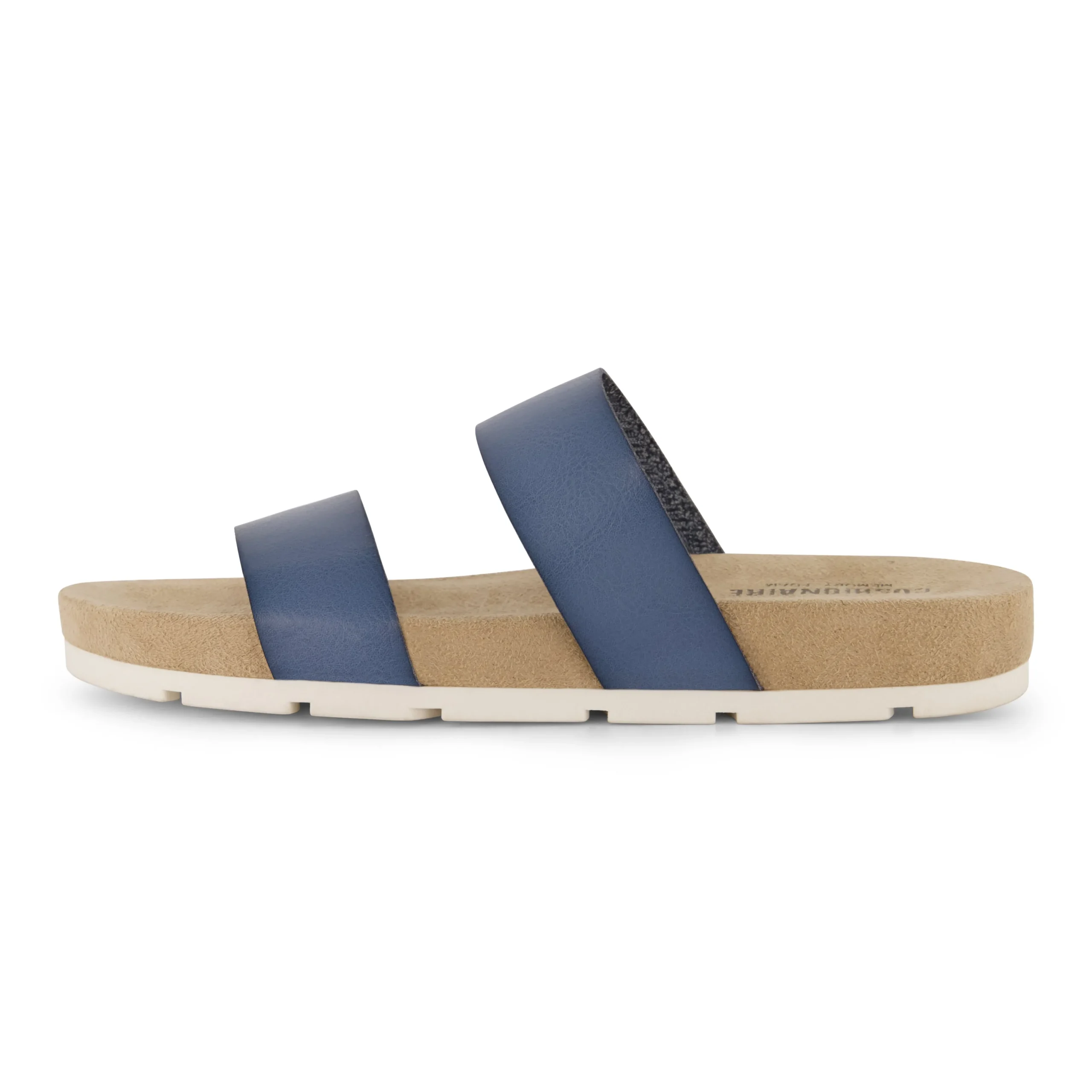 Slide Sandals | Footbed Sandals>Cushionaire Jaimy Two Band Footbed Sandal