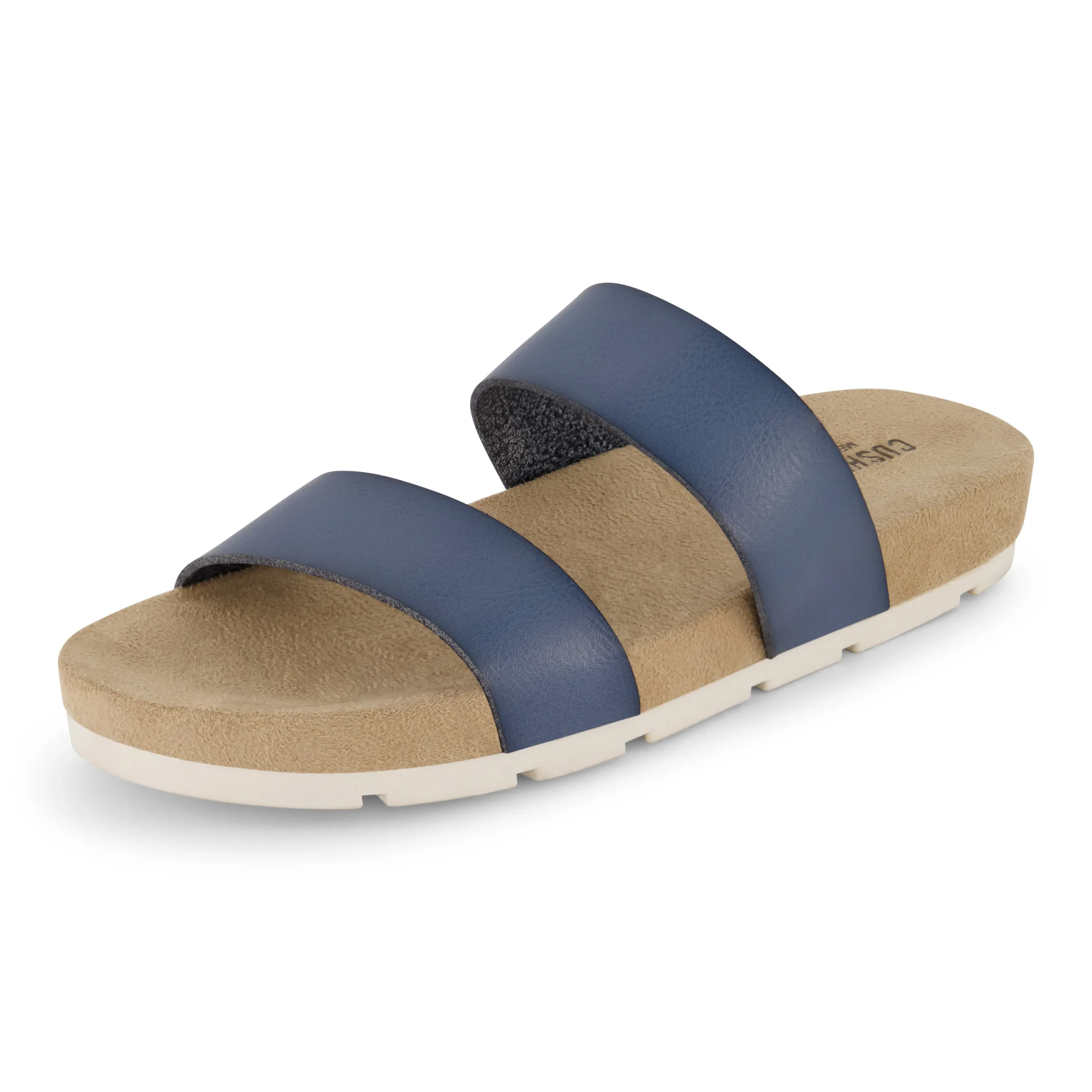 Slide Sandals | Footbed Sandals>Cushionaire Jaimy Two Band Footbed Sandal