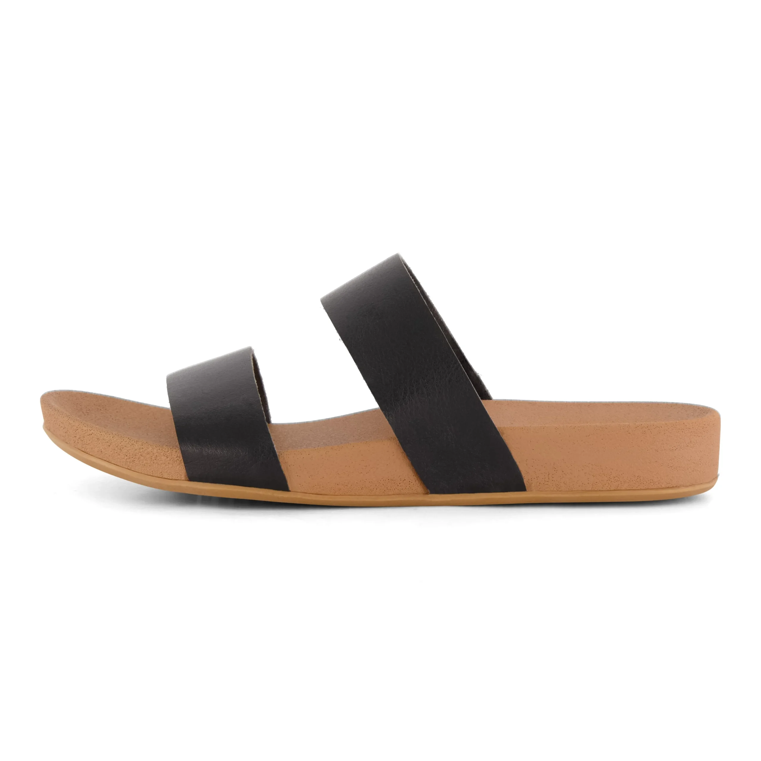 Slide Sandals | Flat Sandals>Cushionaire Josie Two Band Footbed Sandal