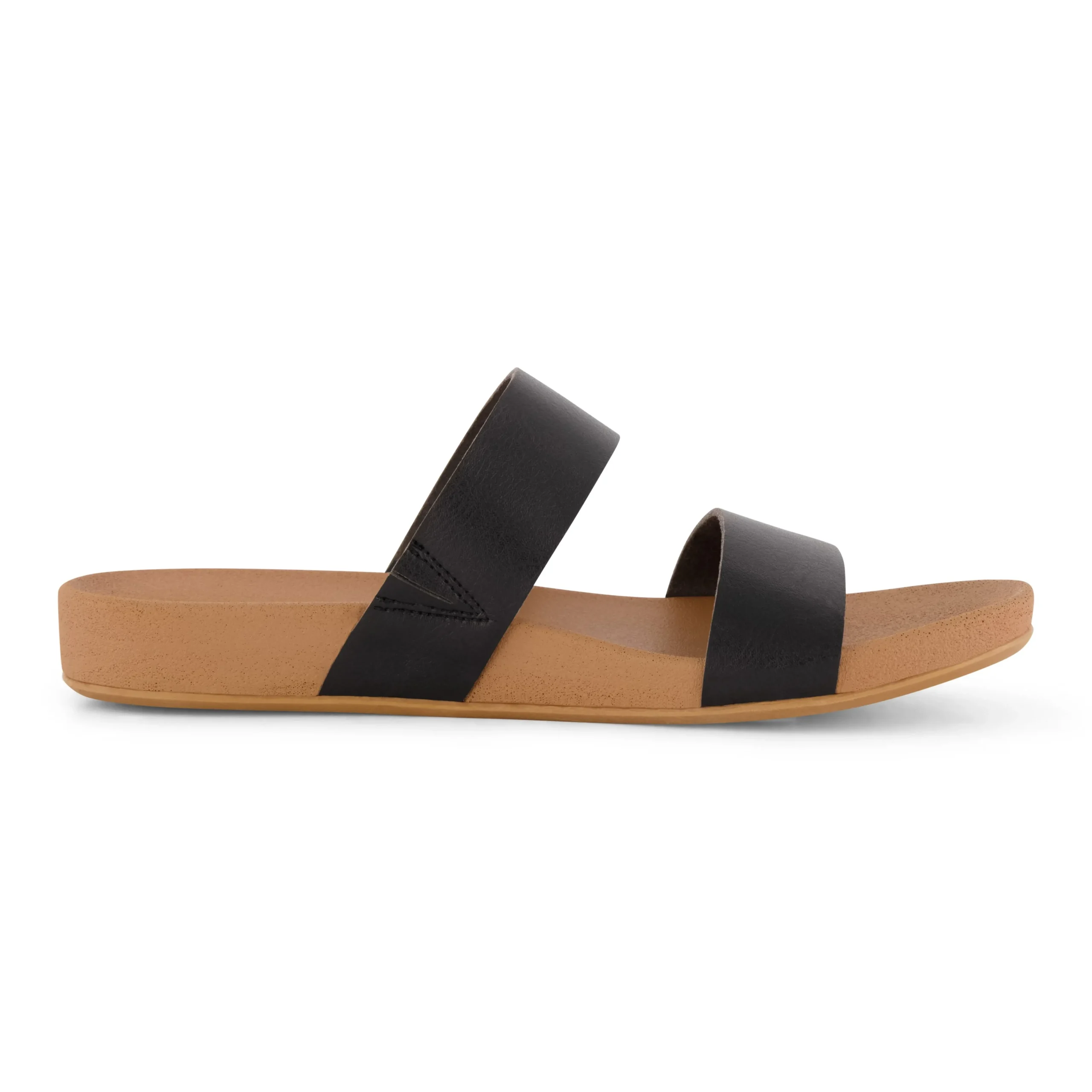 Slide Sandals | Flat Sandals>Cushionaire Josie Two Band Footbed Sandal