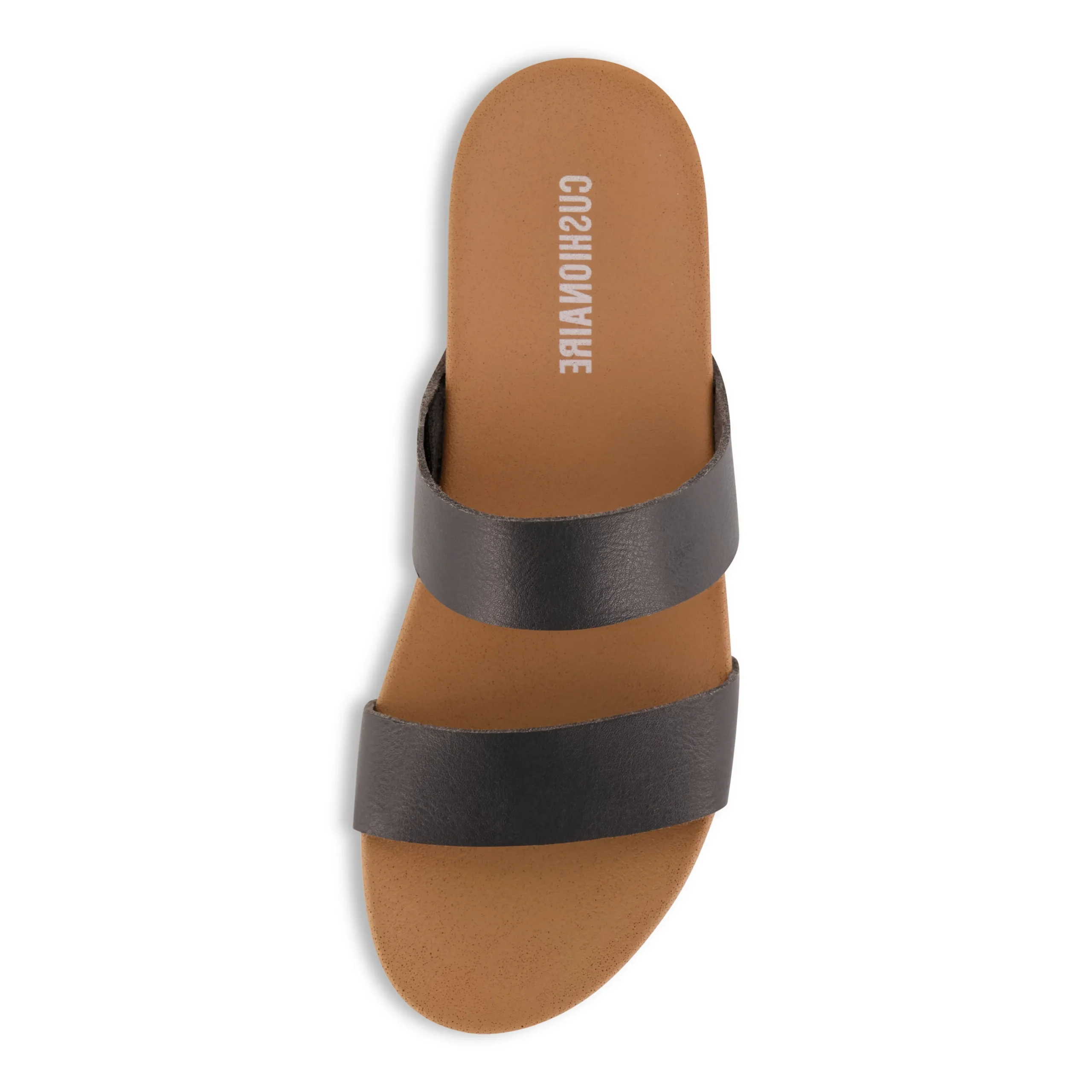 Slide Sandals | Flat Sandals>Cushionaire Josie Two Band Footbed Sandal