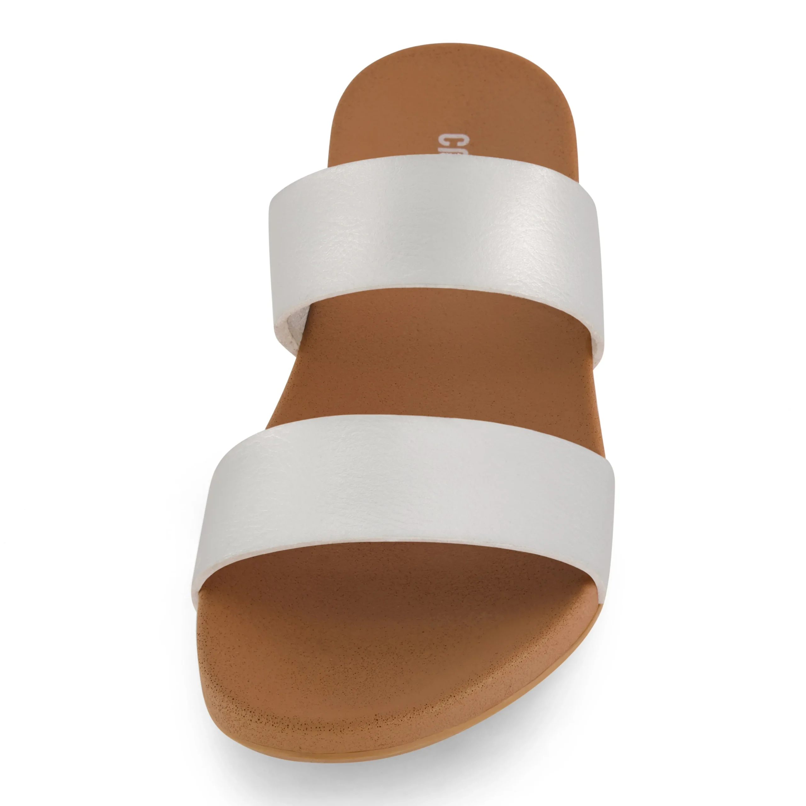 Slide Sandals | Flat Sandals>Cushionaire Josie Two Band Footbed Sandal