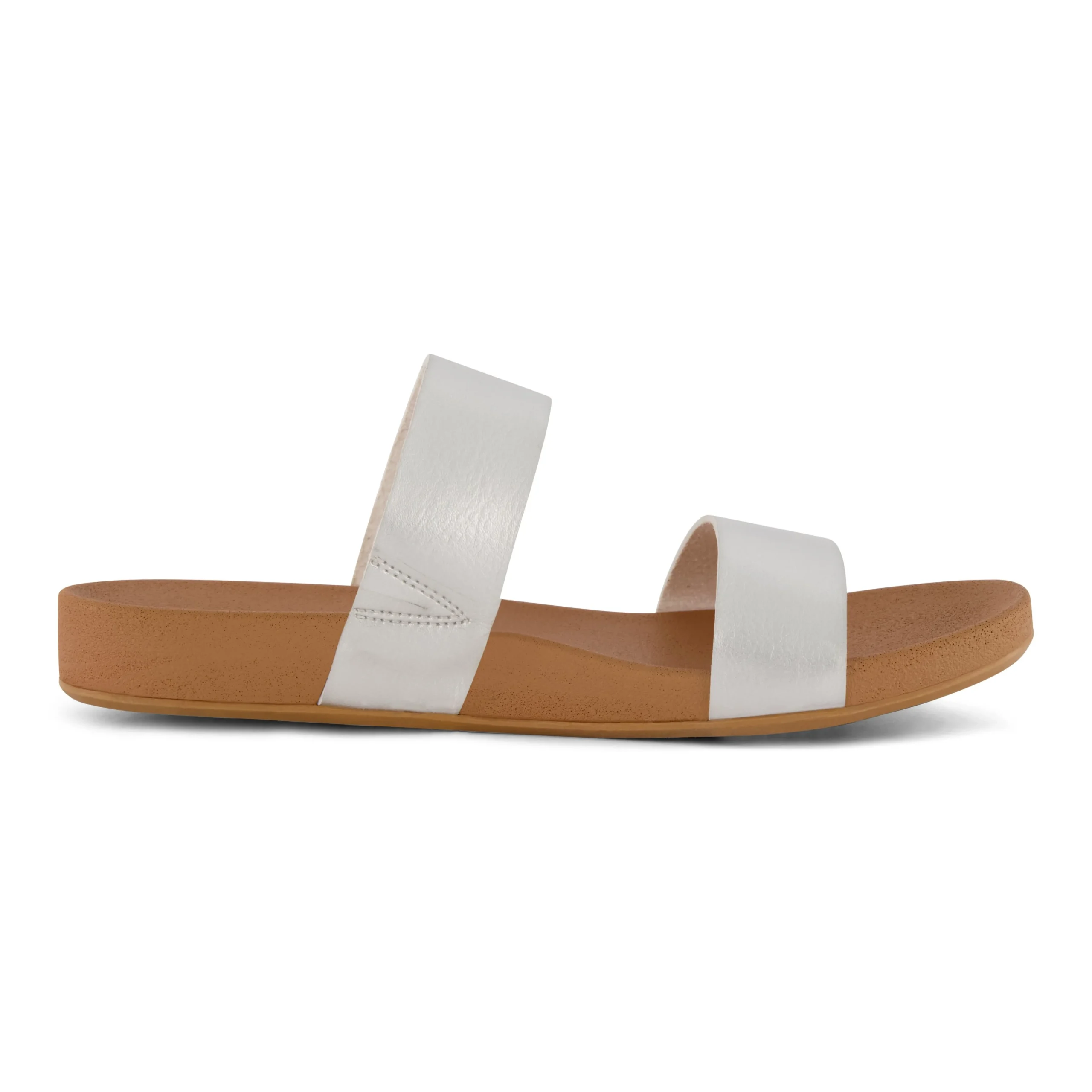 Slide Sandals | Flat Sandals>Cushionaire Josie Two Band Footbed Sandal
