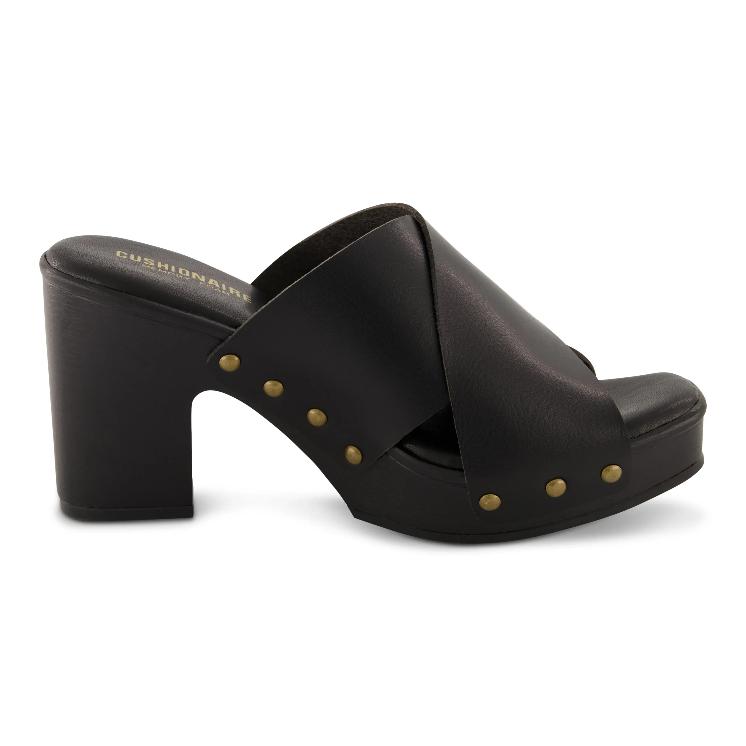 Clogs & Mules>Cushionaire Kamari Studded Cross Band Clog