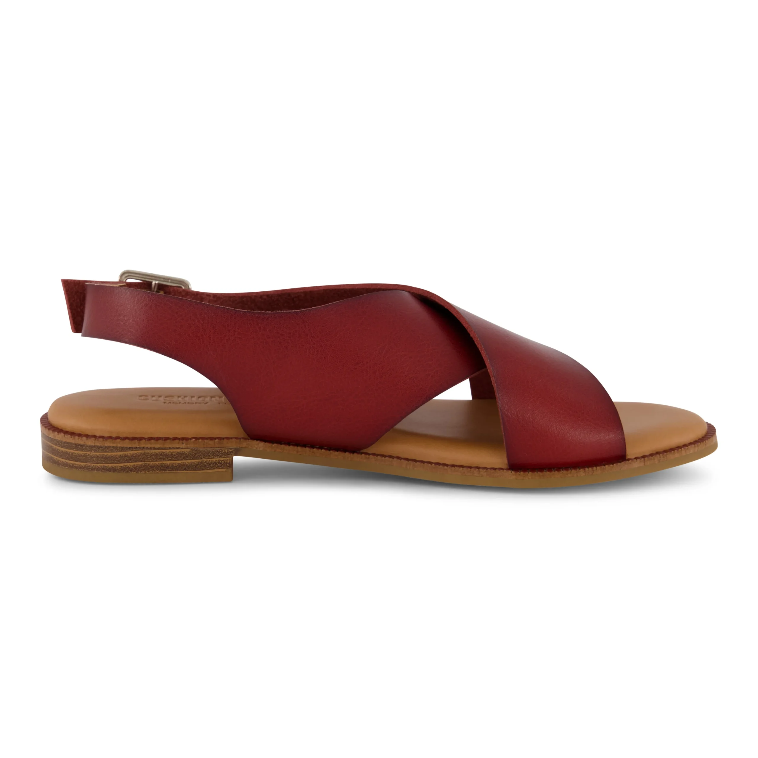 Flat Sandals>Cushionaire Lake Cross Band Sandal